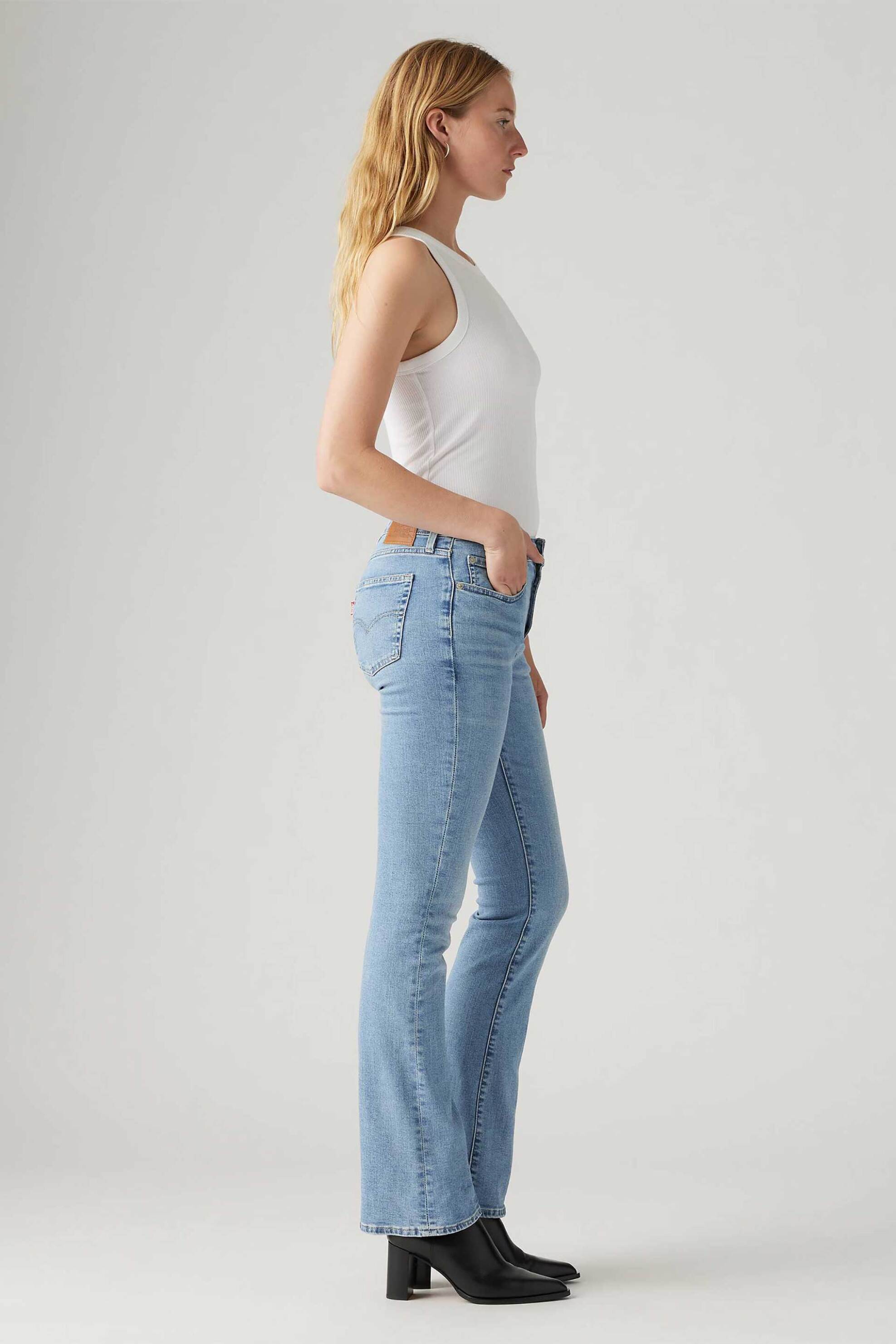 Levi's® γυναικείο τζιν παντελόνι ψηλόμεσο πεντάτσεπο Bootcut Fit "725™" - 187590116 Denim Blue Ανοιχτό φωτογραφία