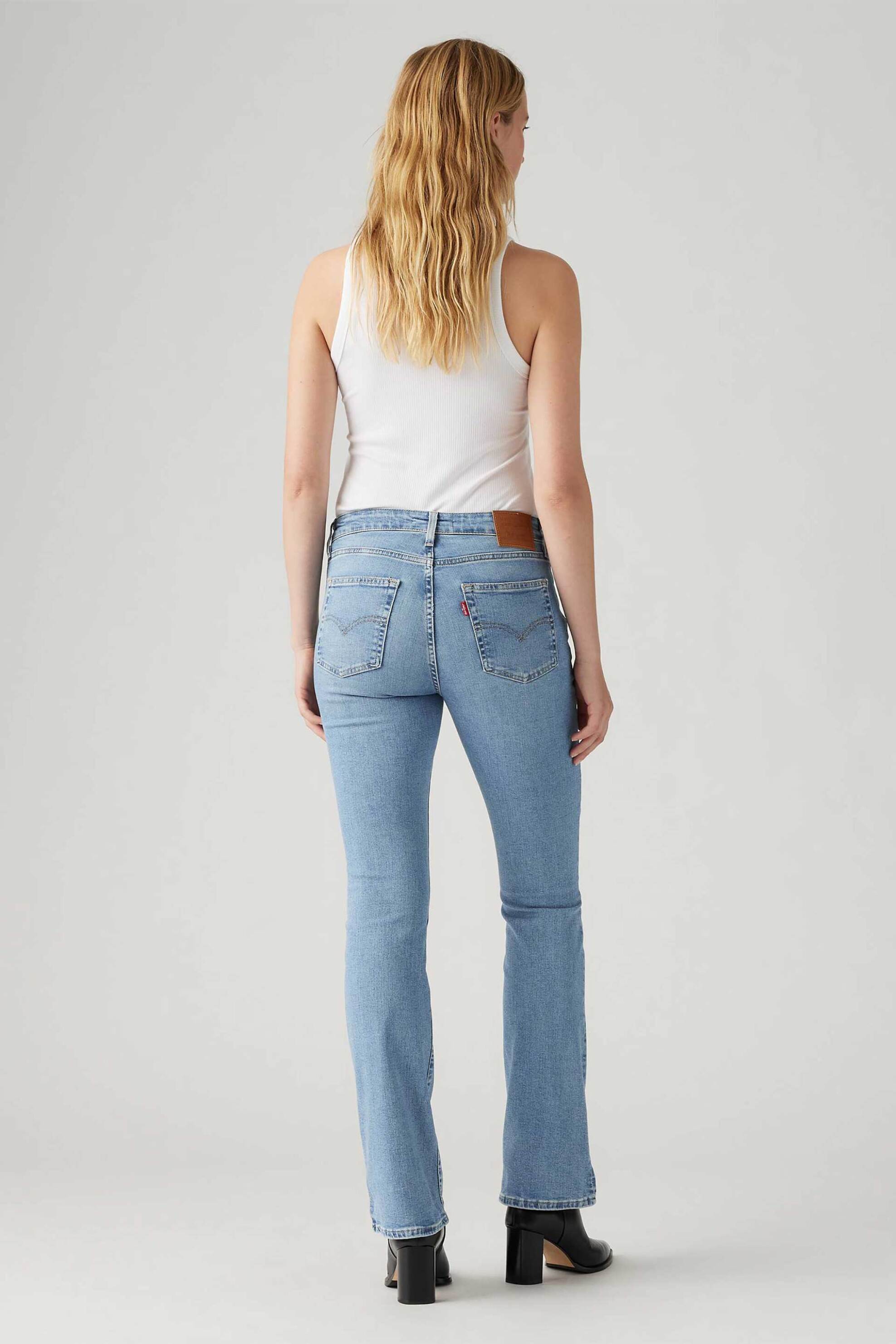 Levi's® γυναικείο τζιν παντελόνι ψηλόμεσο πεντάτσεπο Bootcut Fit "725™" - 187590116 Denim Blue Ανοιχτό φωτογραφία