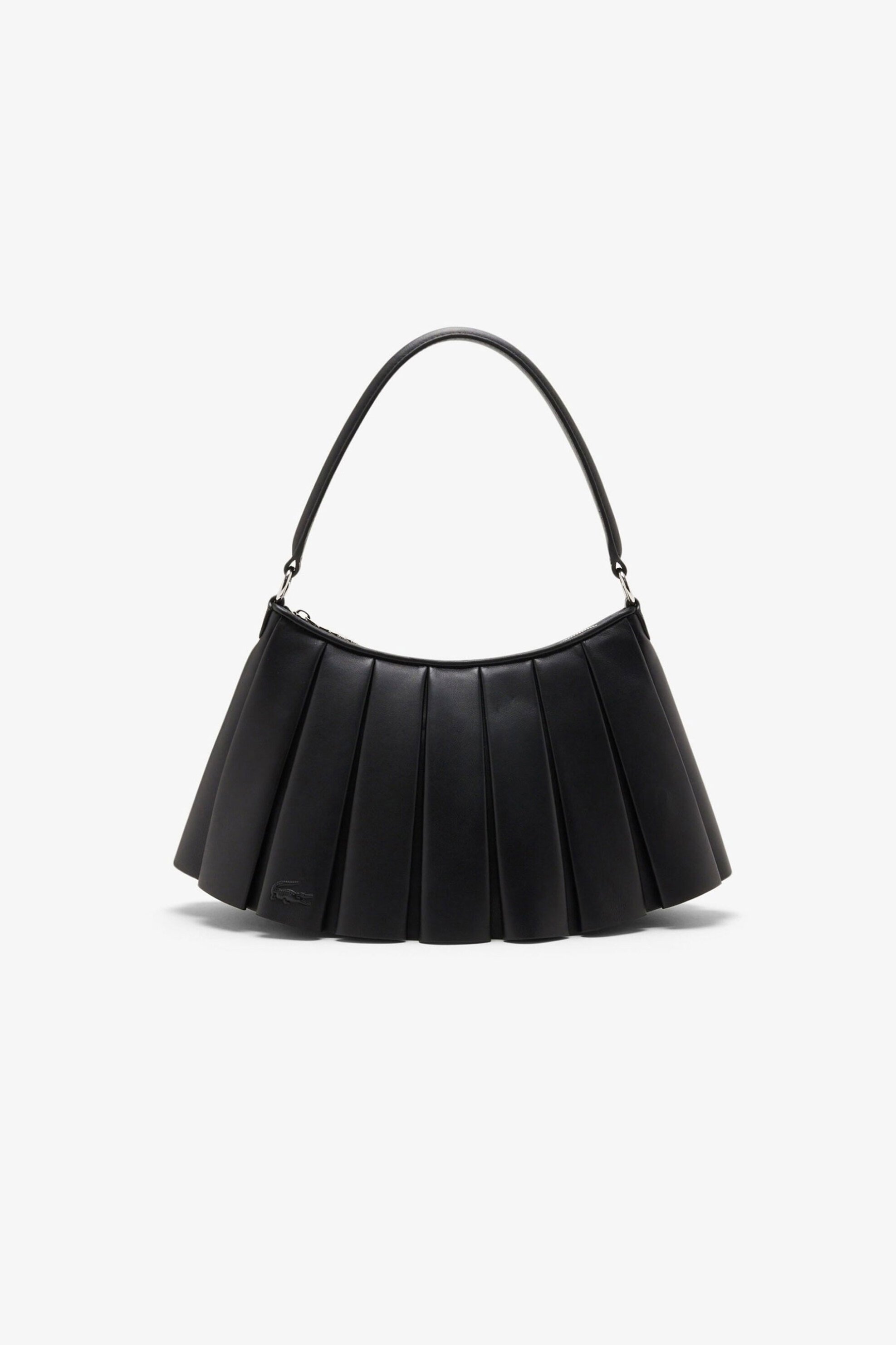 Lacoste γυναικεία δερμάτινη τσάντα ώμου "Medium Runway Lenglen" - NU5176DP Μαύρο