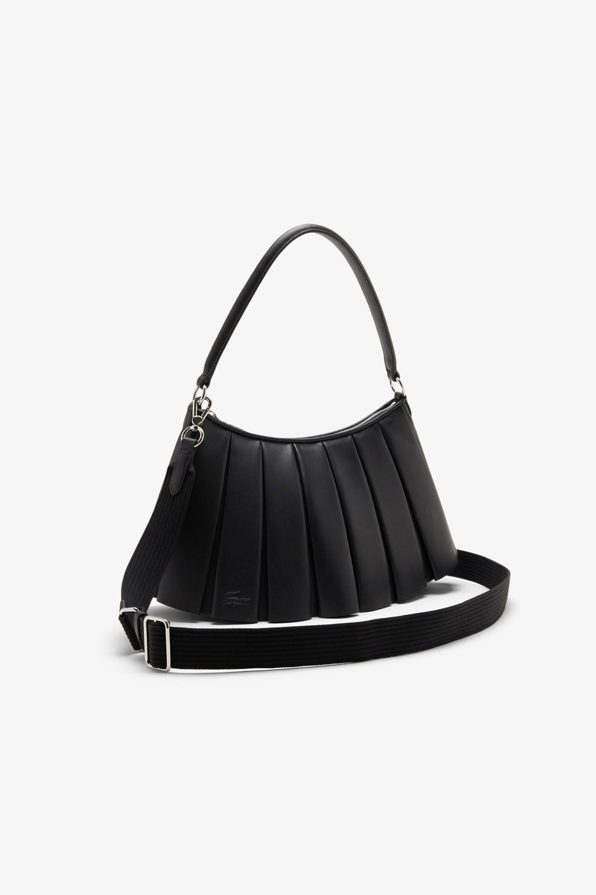 LACOSTE Lacoste γυναικεία δερμάτινη τσάντα ώμου "Medium Runway Lenglen" - NU5176DP Μαύρο - 2