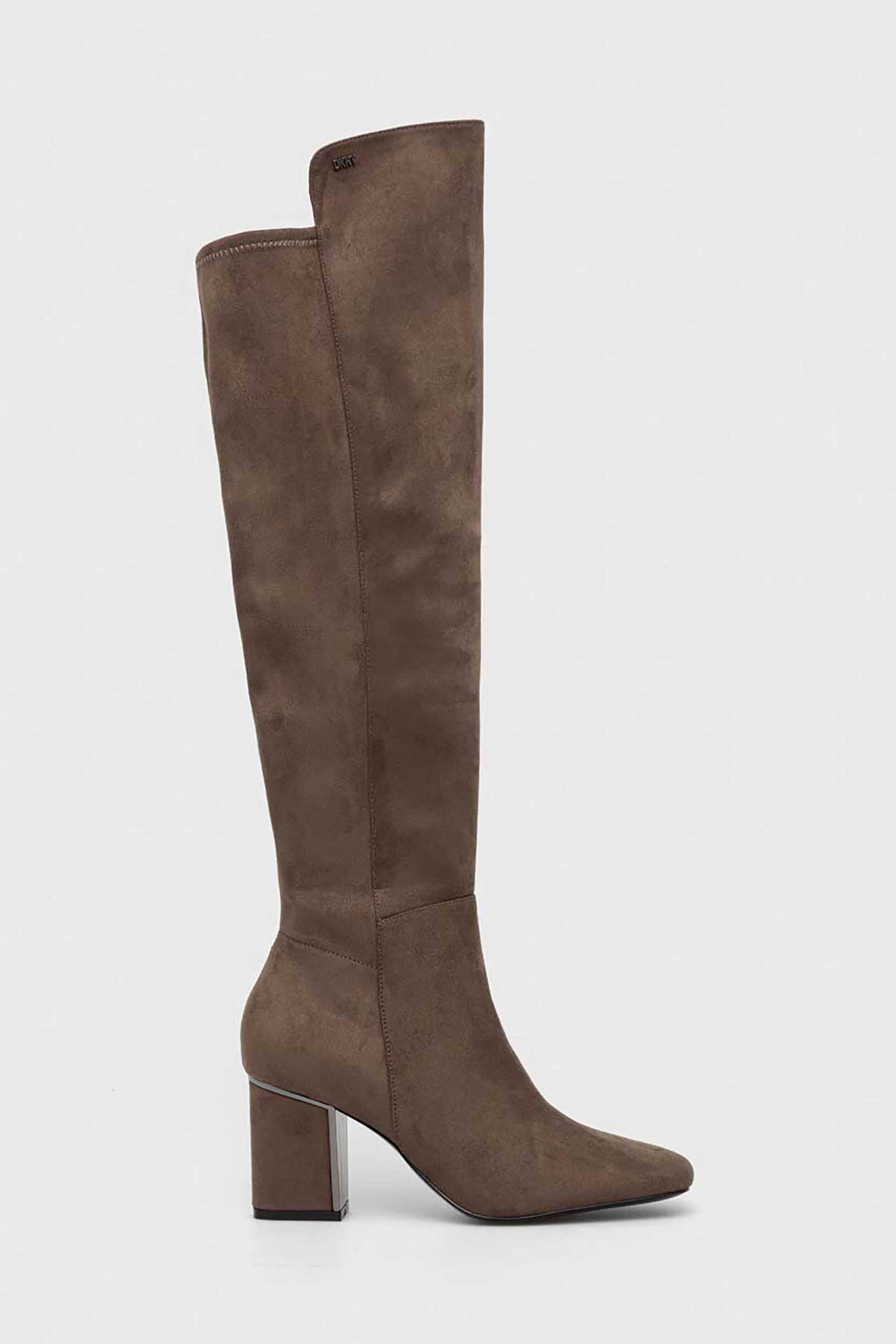 DKNY DKNY γυναικείες μπότες suede μέχρι το γόνατο "Cilli" - K3302197 Καφέ