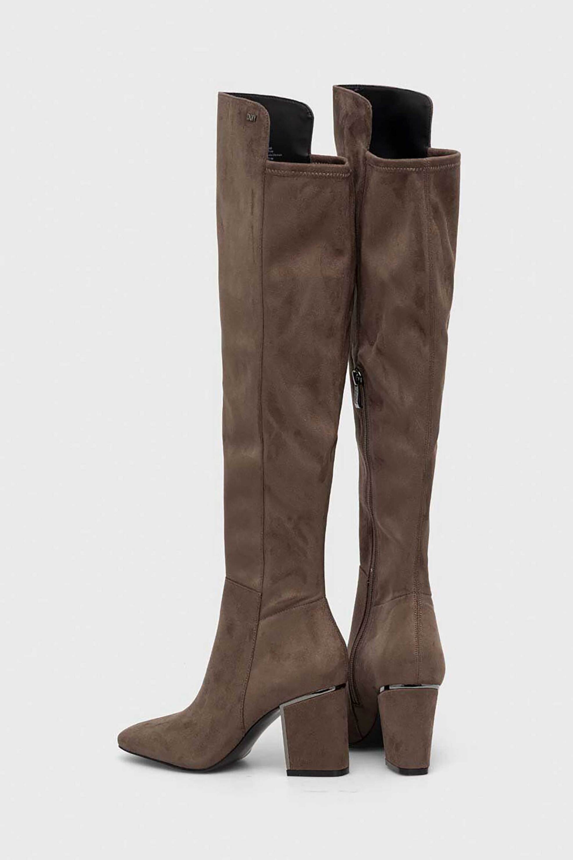 DKNY DKNY γυναικείες μπότες suede μέχρι το γόνατο "Cilli" - K3302197 Καφέ - 4