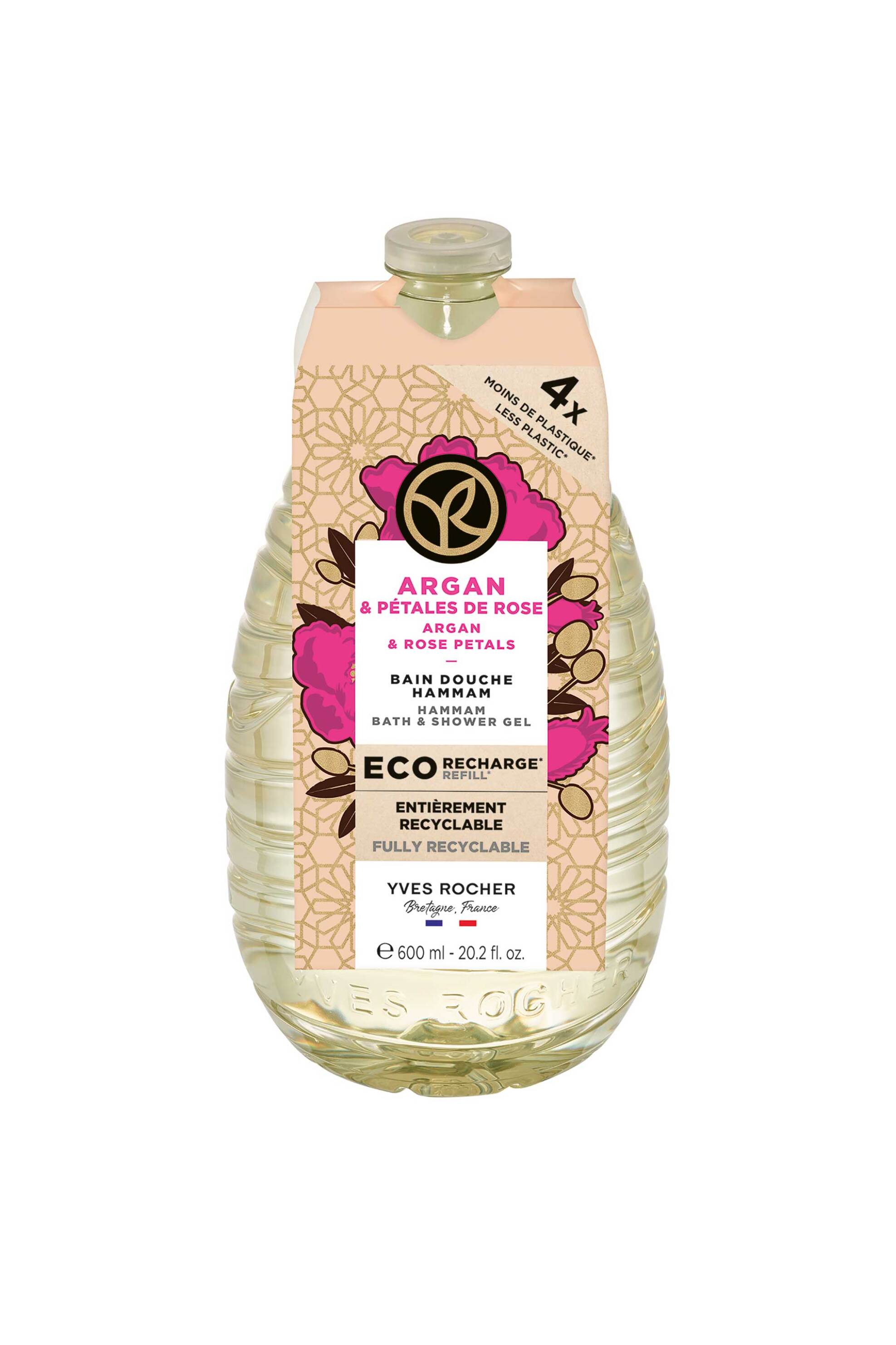 YVES ROCHER Yves Rocher Argan & Rose Petals Shower Gel Eco-Refill 600 ml - 54767