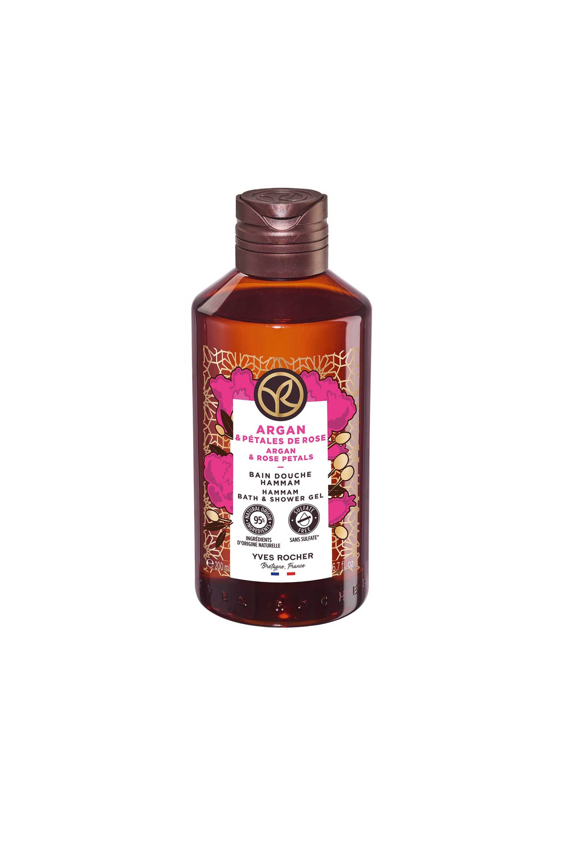 YVES ROCHER Yves Rocher Argan & Rose Petals Hammam Bath & Shower Gel 200 ml - 99220