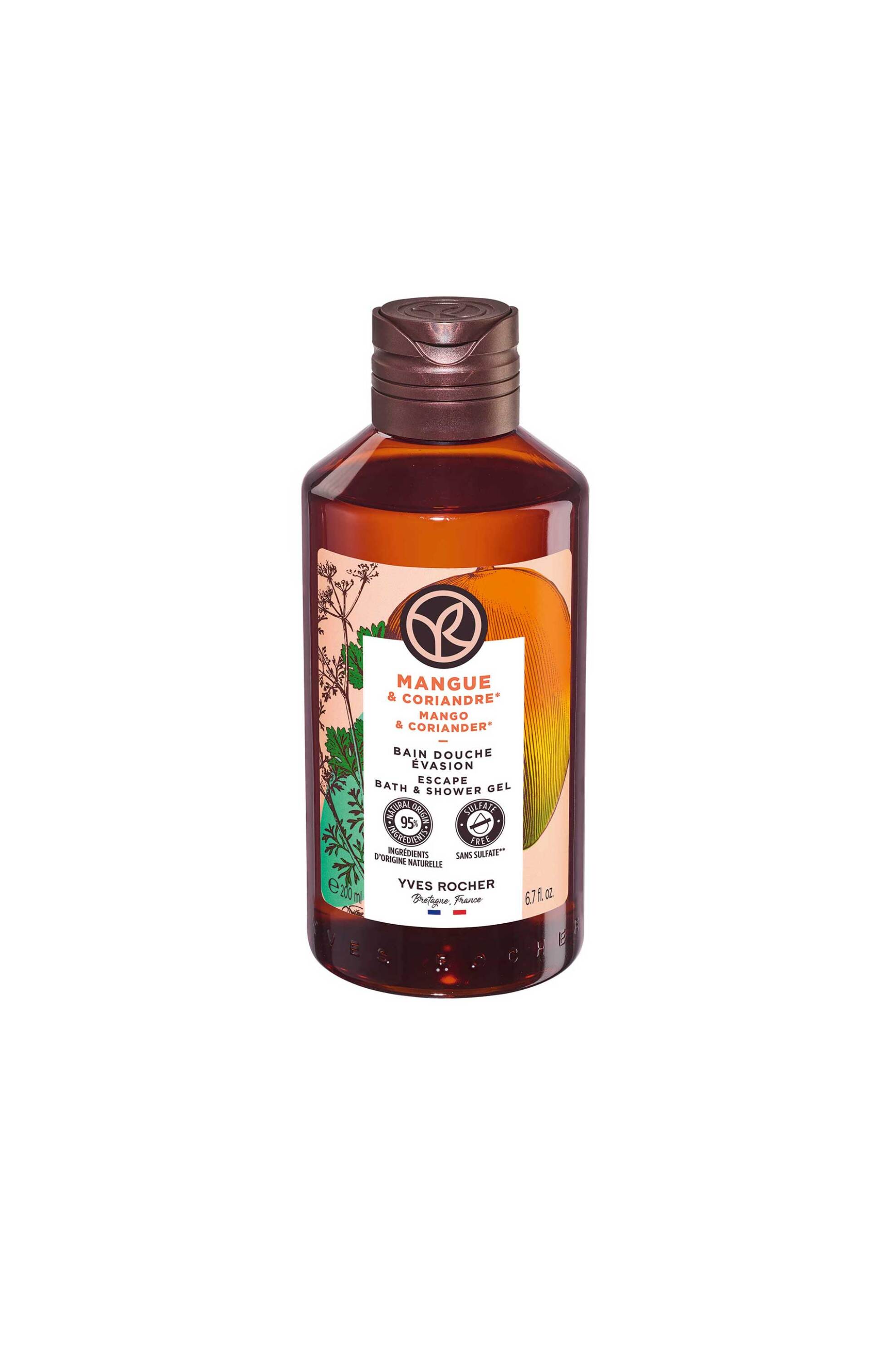 YVES ROCHER Yves Rocher Mango & Coriander Escape Bath & Shower Gel 200 ml - 99259