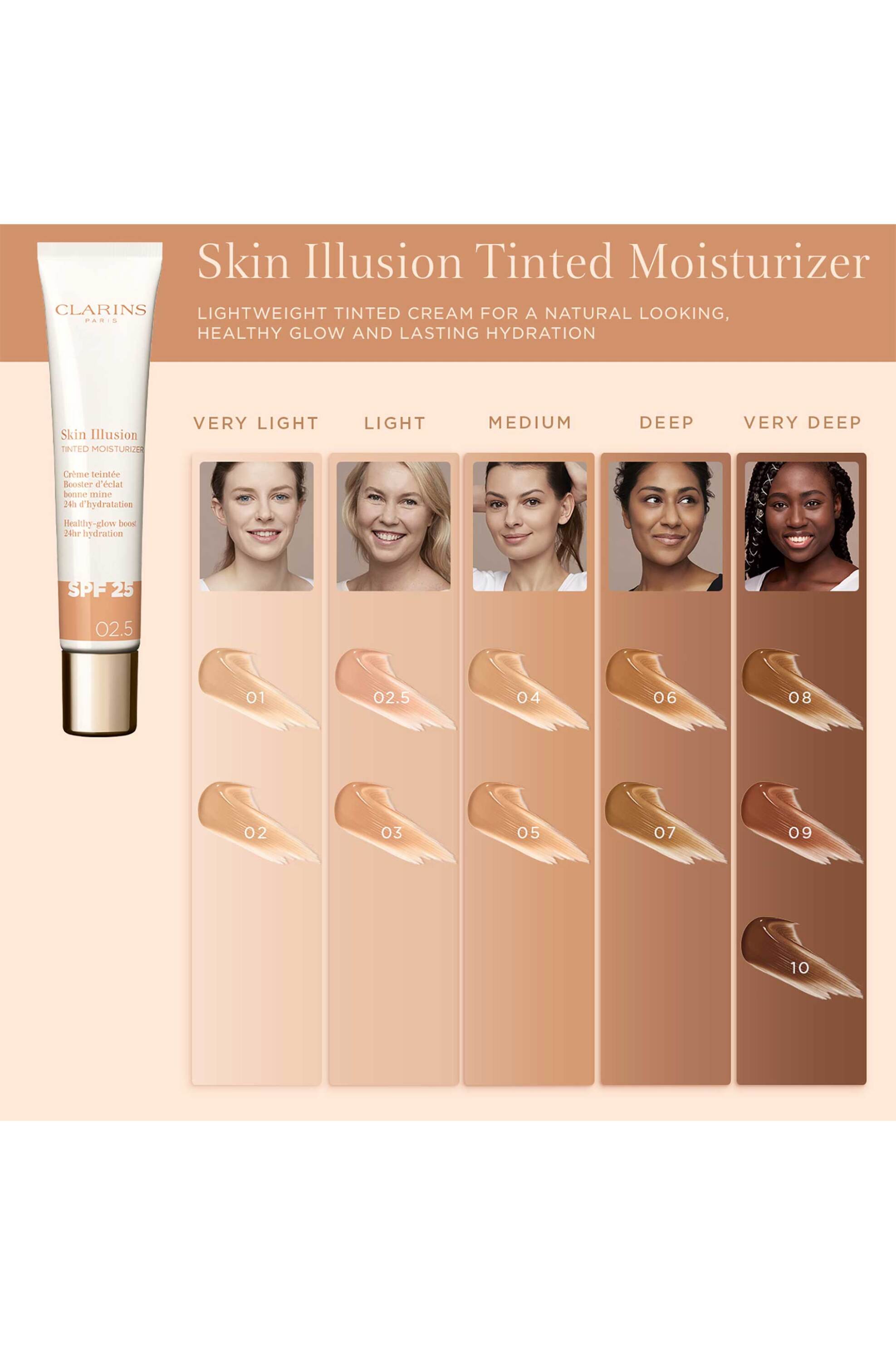 Clarins Skin Illusion Tinted Moisturizer SPF25 40 ml - 80112683 06 φωτογραφία