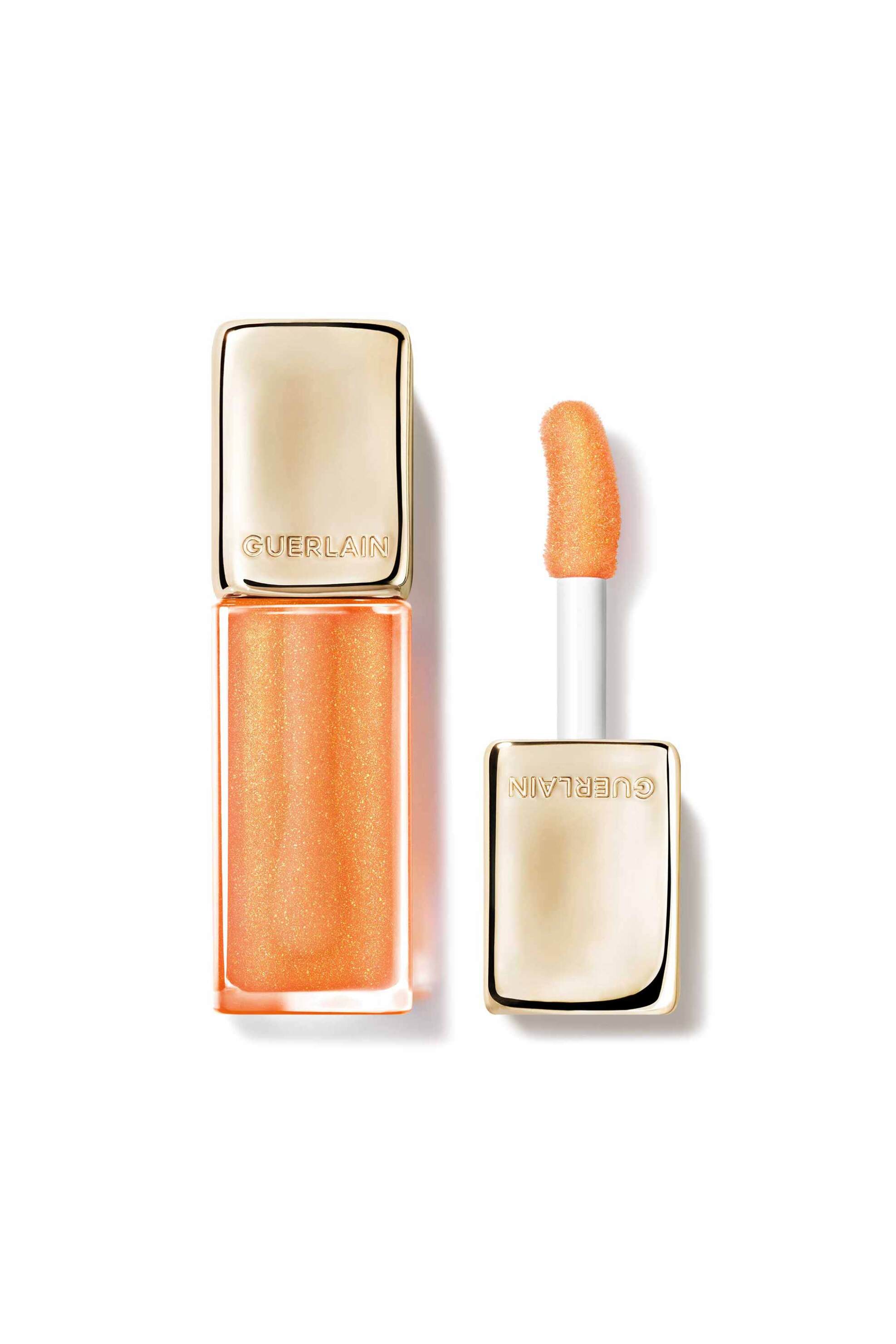 Guerlain Kisskiss Bee Glow Oil 92% Natural-Origin Honey Tint Lip Oil - Limited Edition 9,5 ml - G062191 389 Sparkling Peach