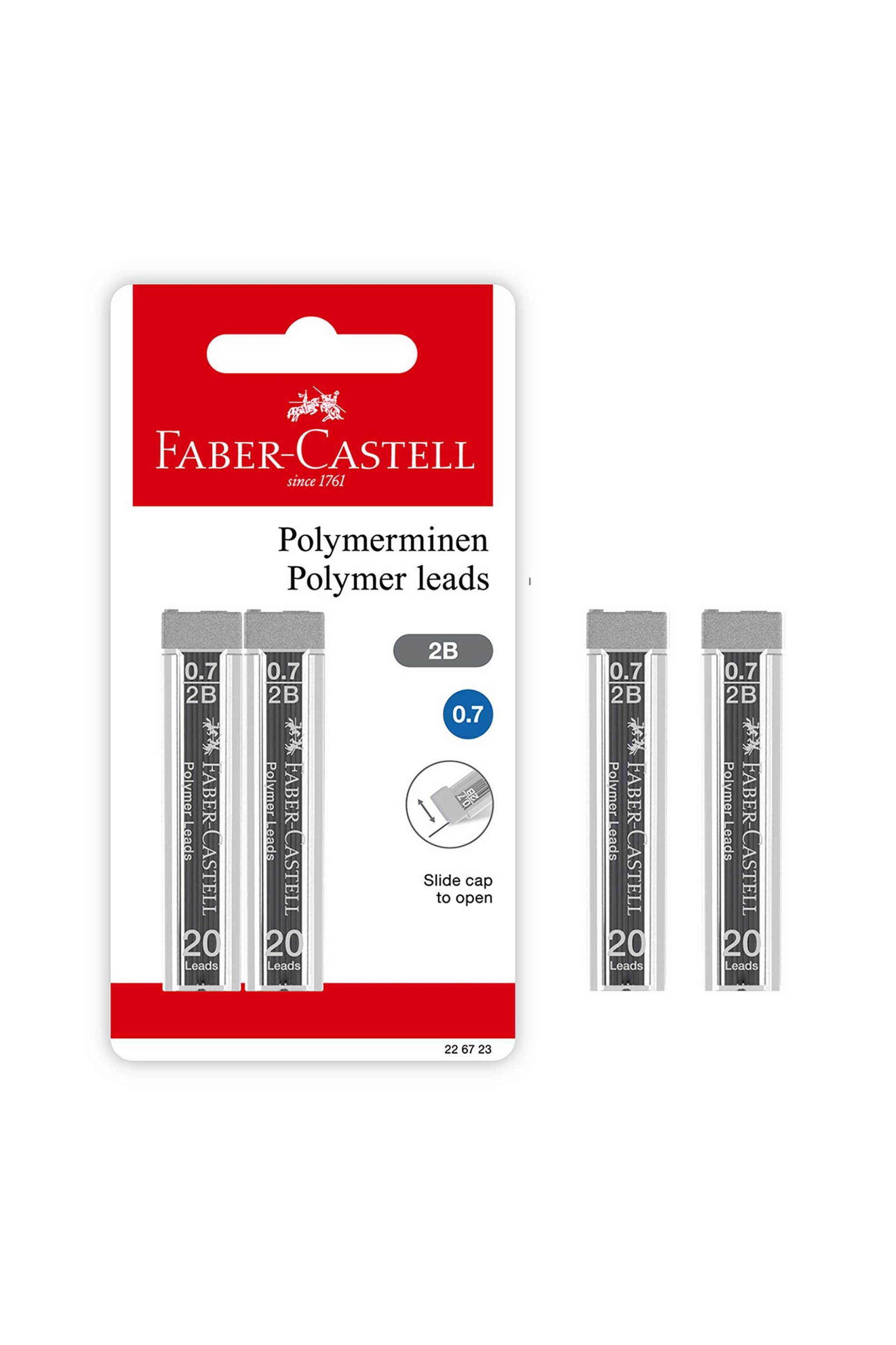 FABER-CASTELL Faber-Castell Blister 2 ανταλλακτικές μύτες για μηχανικό μολύβι 0.7 mm - 077226723/