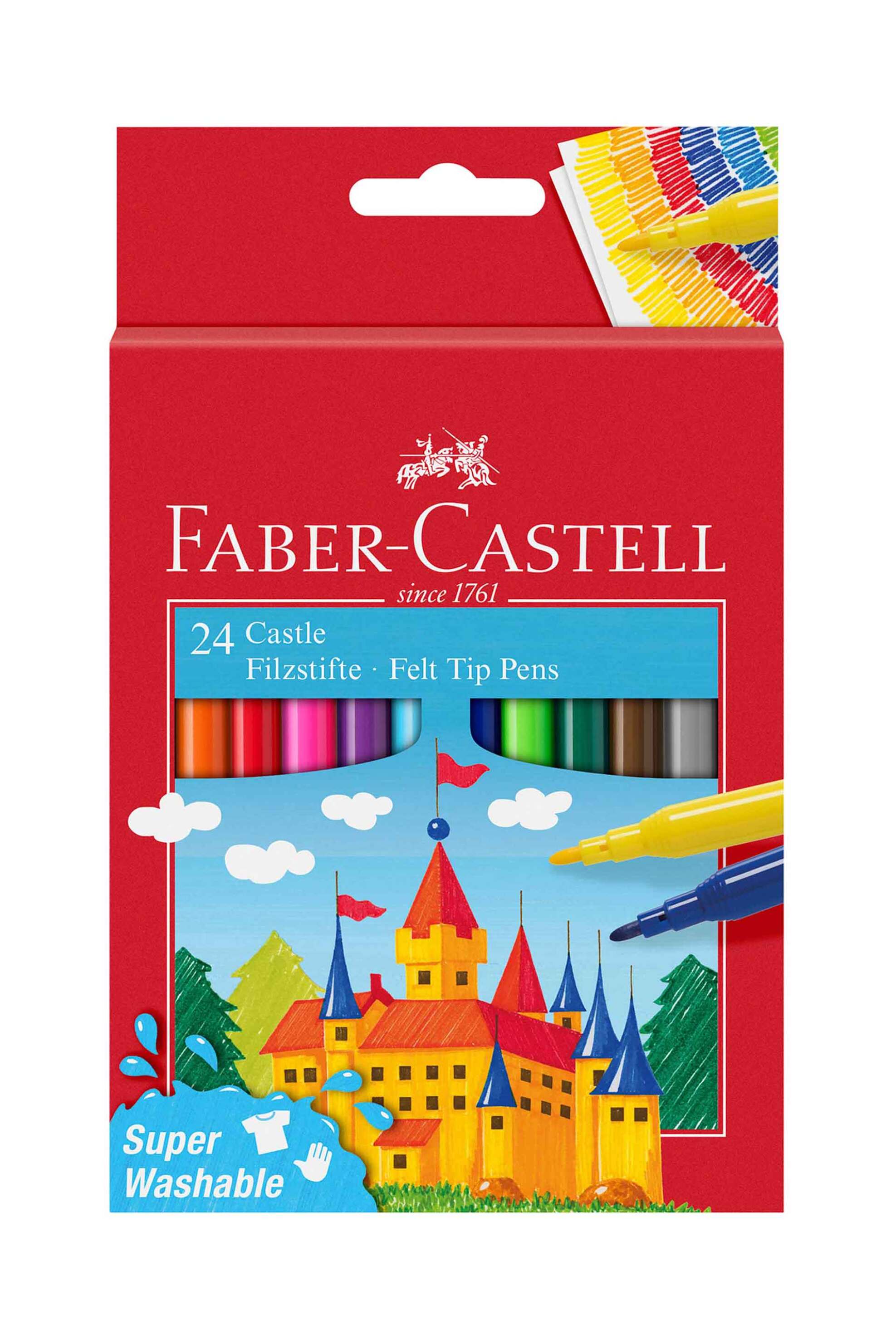 Faber-Castell μαρκαδόροι Super Washable σετ 24 χρώματα - 077554202