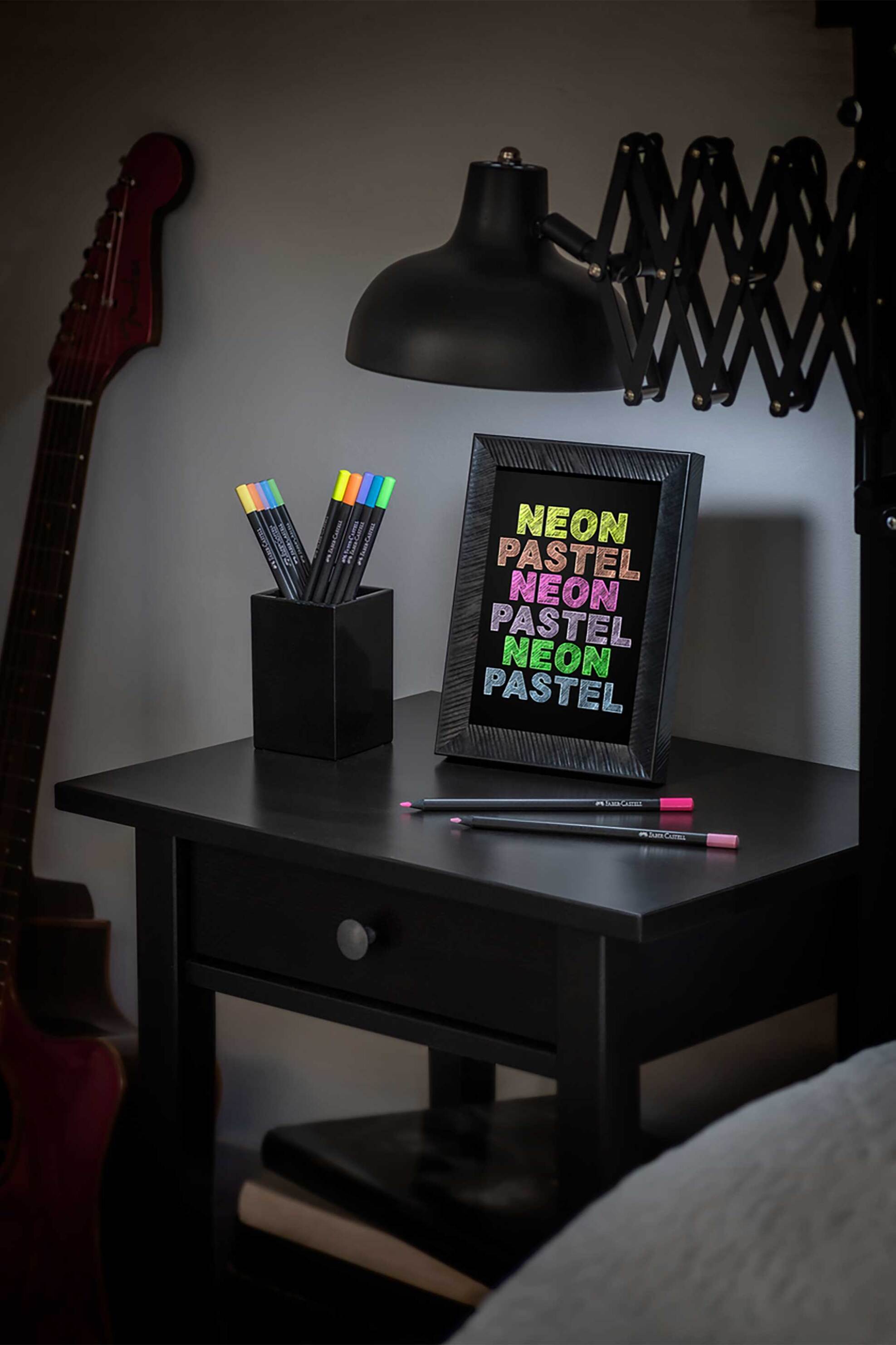 Faber-Castell ξυλομπογιές Black Edition Νέον + Παστέλ σετ 12 χρώματα - 077116410 φωτογραφία