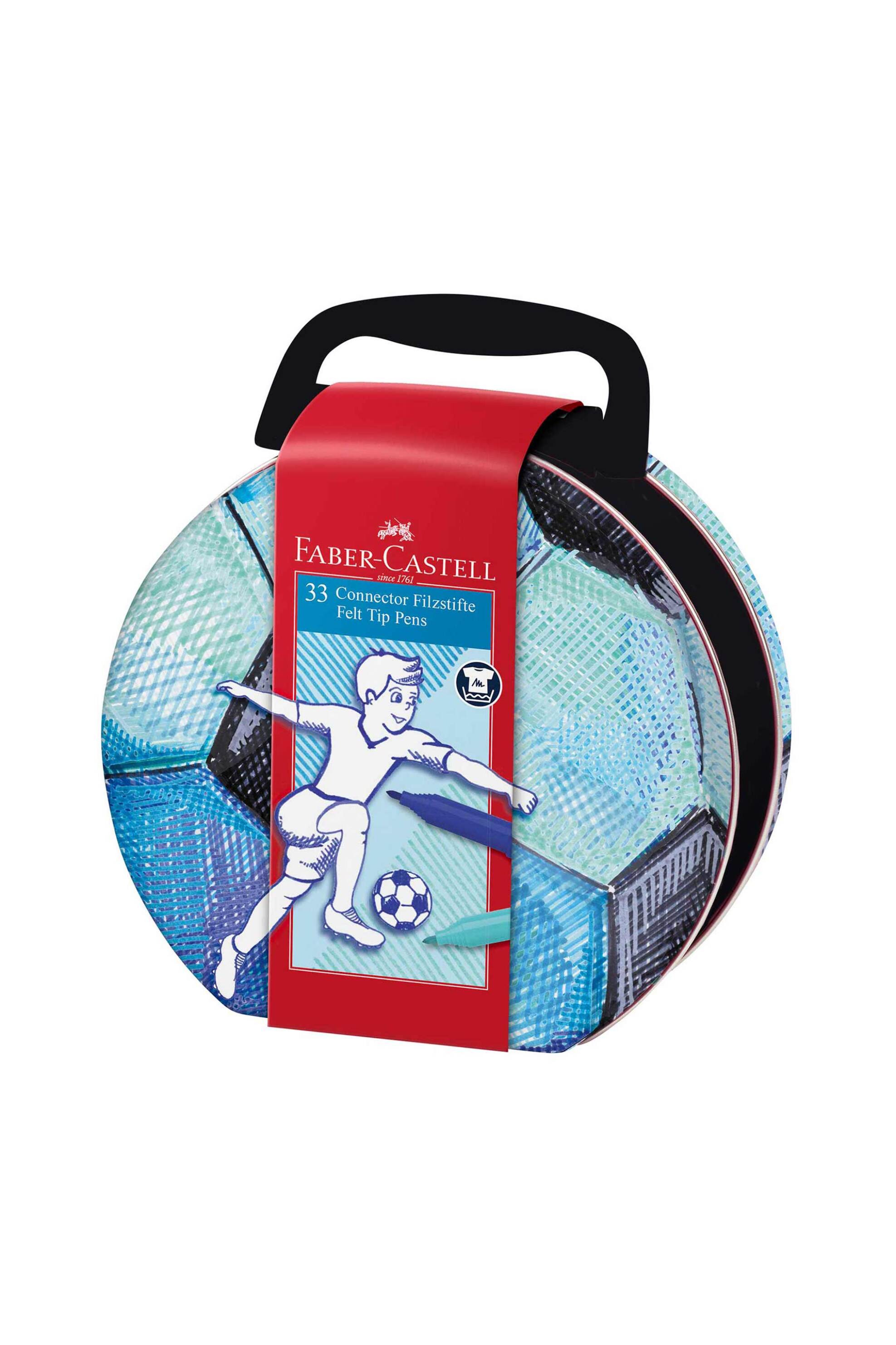 FABER-CASTELL Faber-Castell μαρκαδόροι connector σετ 33 χρώματα – Σχέδιο Ποδόσφαιρο - 077155538