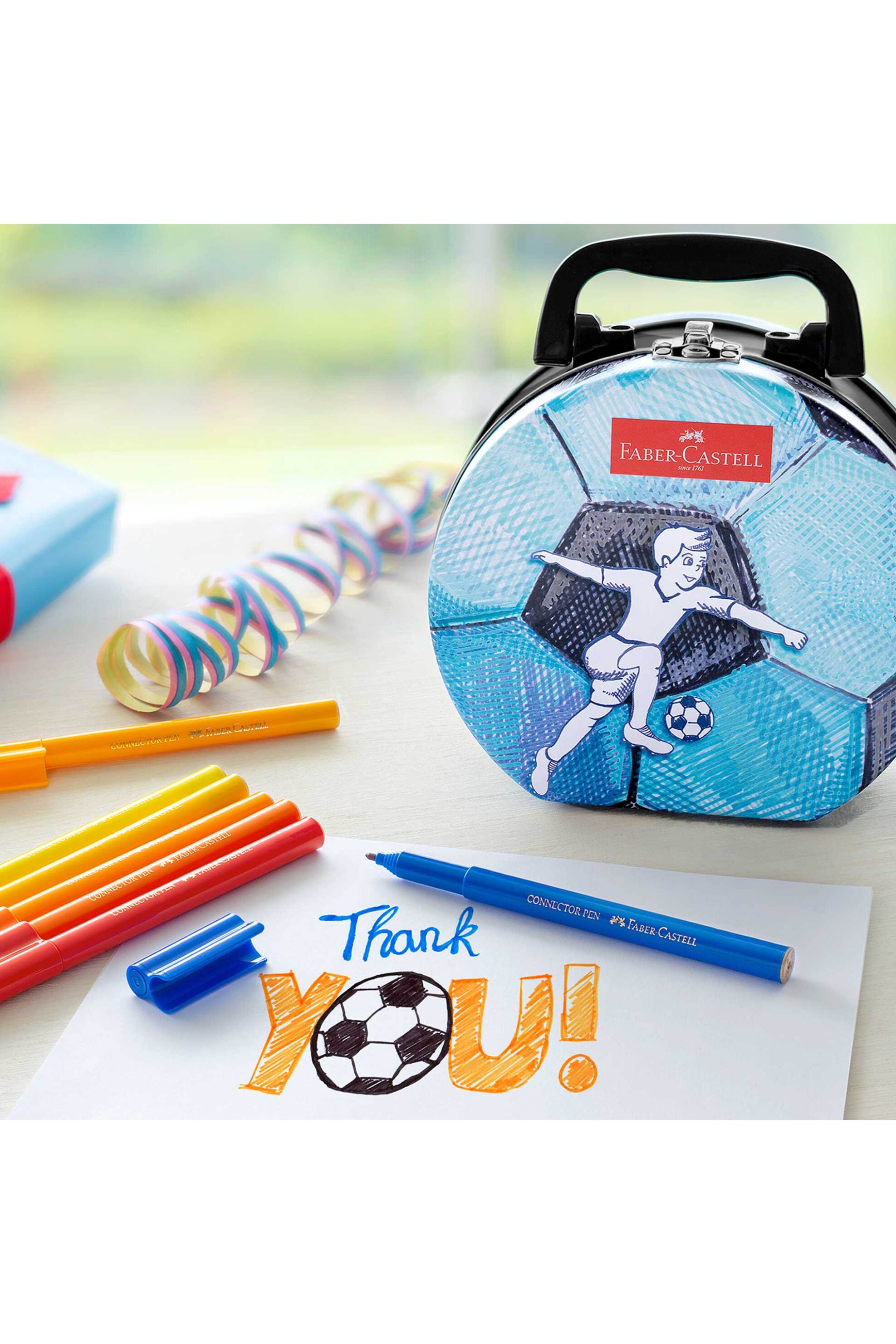 Faber-Castell μαρκαδόροι connector σετ 33 χρώματα – Σχέδιο Ποδόσφαιρο - 077155538 φωτογραφία