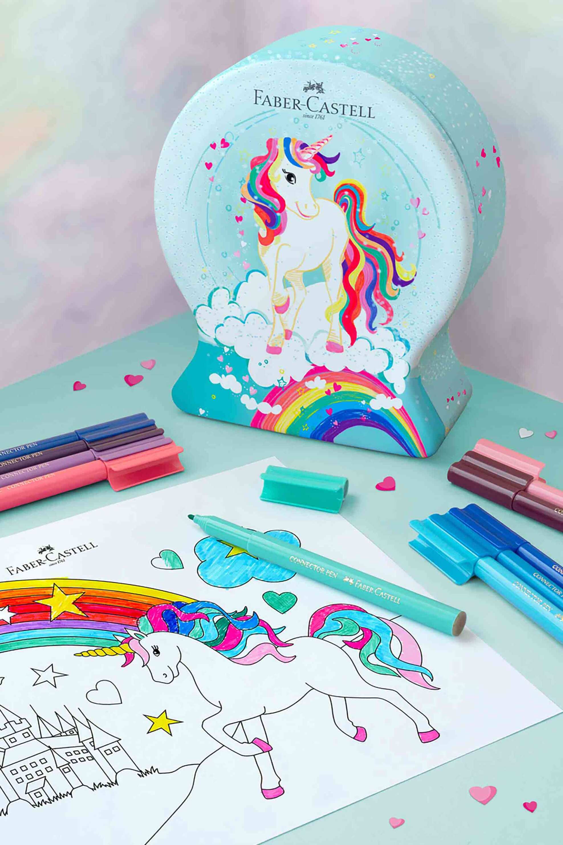 Faber-Castell μαρκαδόροι ζωγραφικής Connector σετ 33 χρώματα Σχέδιο Μονόκερος - 077155544 φωτογραφία