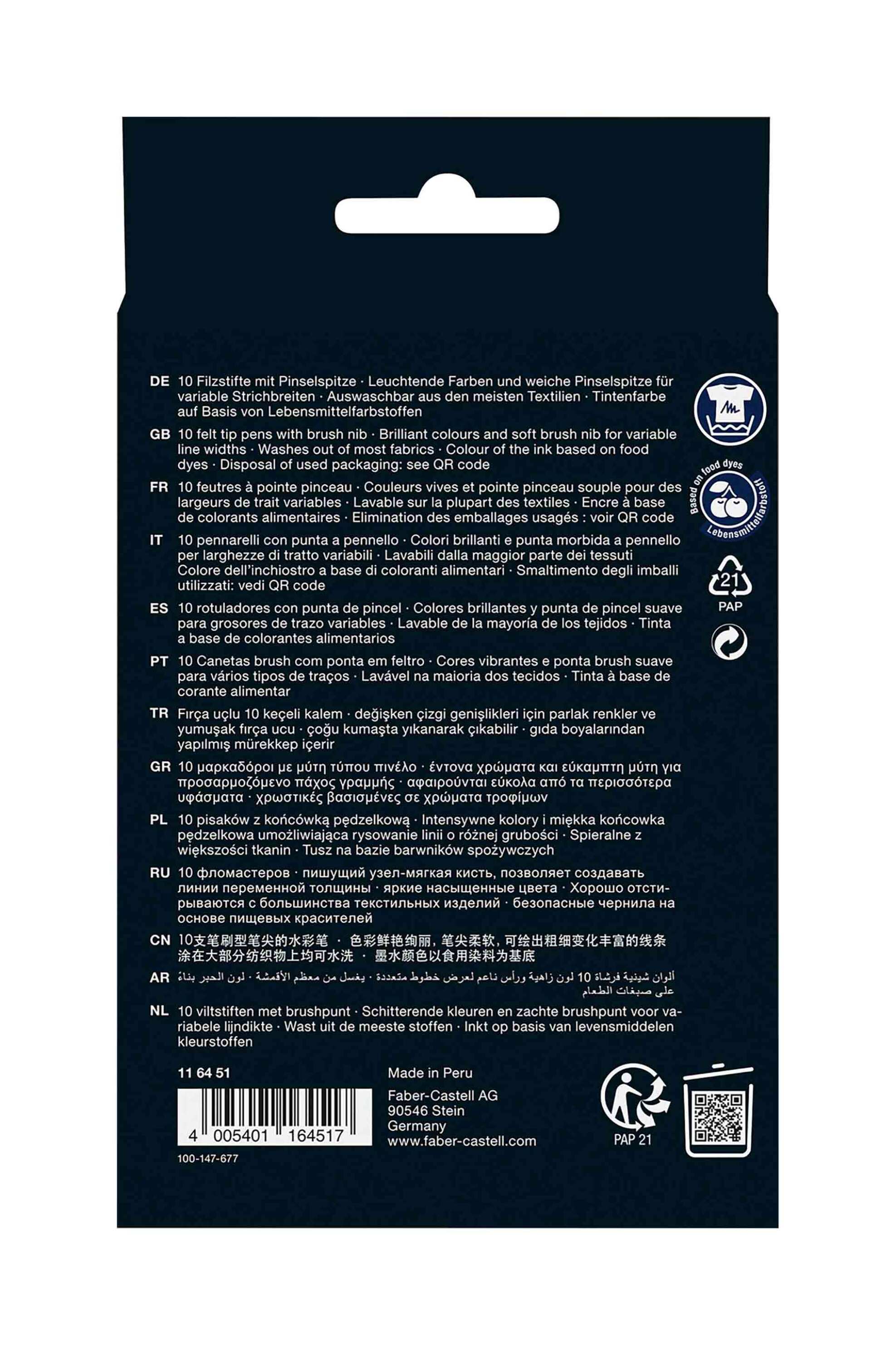Faber-Castell μαρκαδόροι ζωγραφικής Black Edition σετ 10 χρώματα - 077116451 φωτογραφία