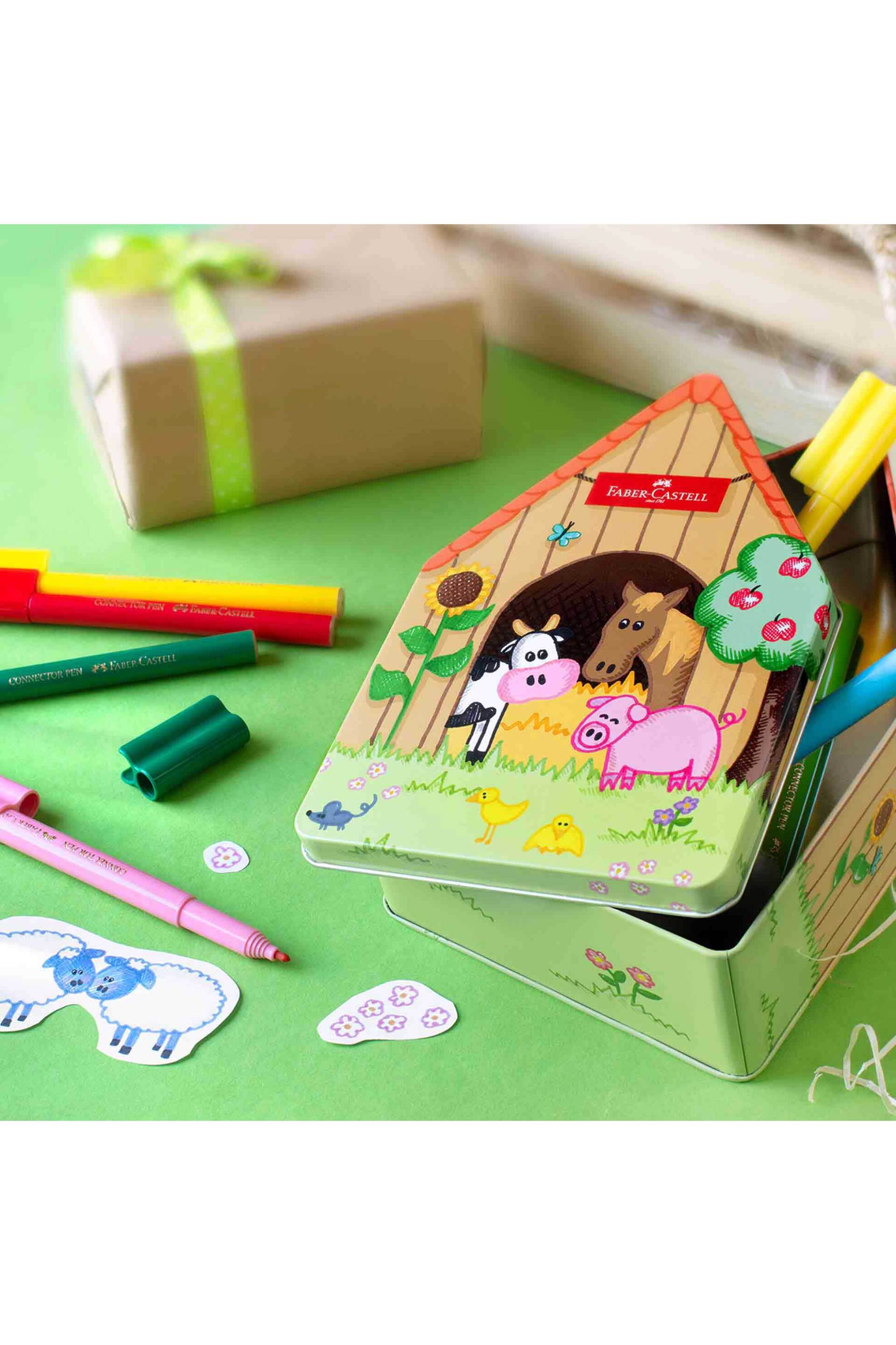 Faber-Castell μαρκαδόροι Connector σετ 18 χρώματα - Σχέδιο φάρμα - 077155539 φωτογραφία
