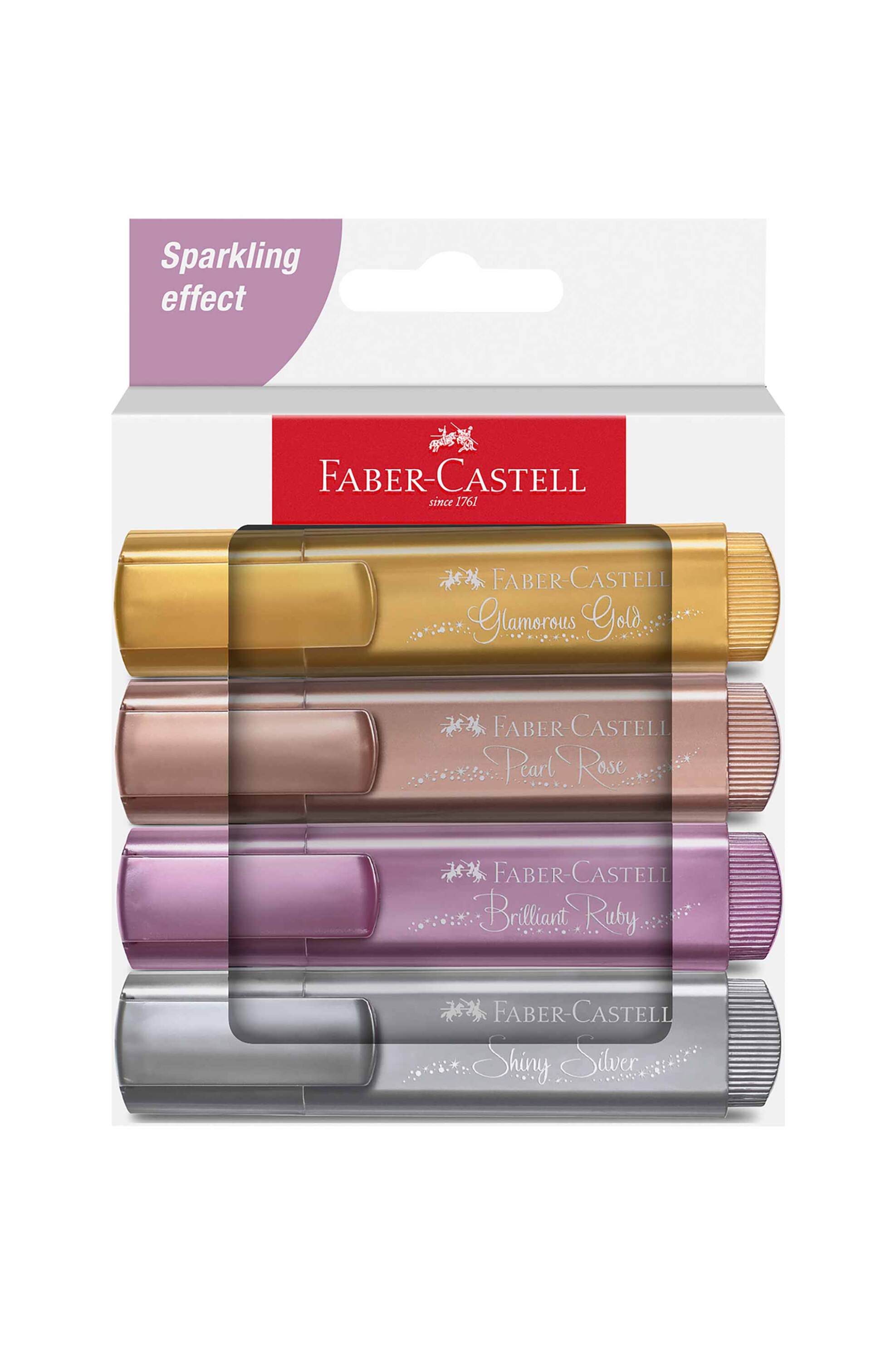 FABER-CASTELL Faber-Castell μαρκαδόρος υπογράμμισης Textliner 46 Metallic σετ 4 χρώματα σε μεταλλικές αποχρώσεις - 077254674