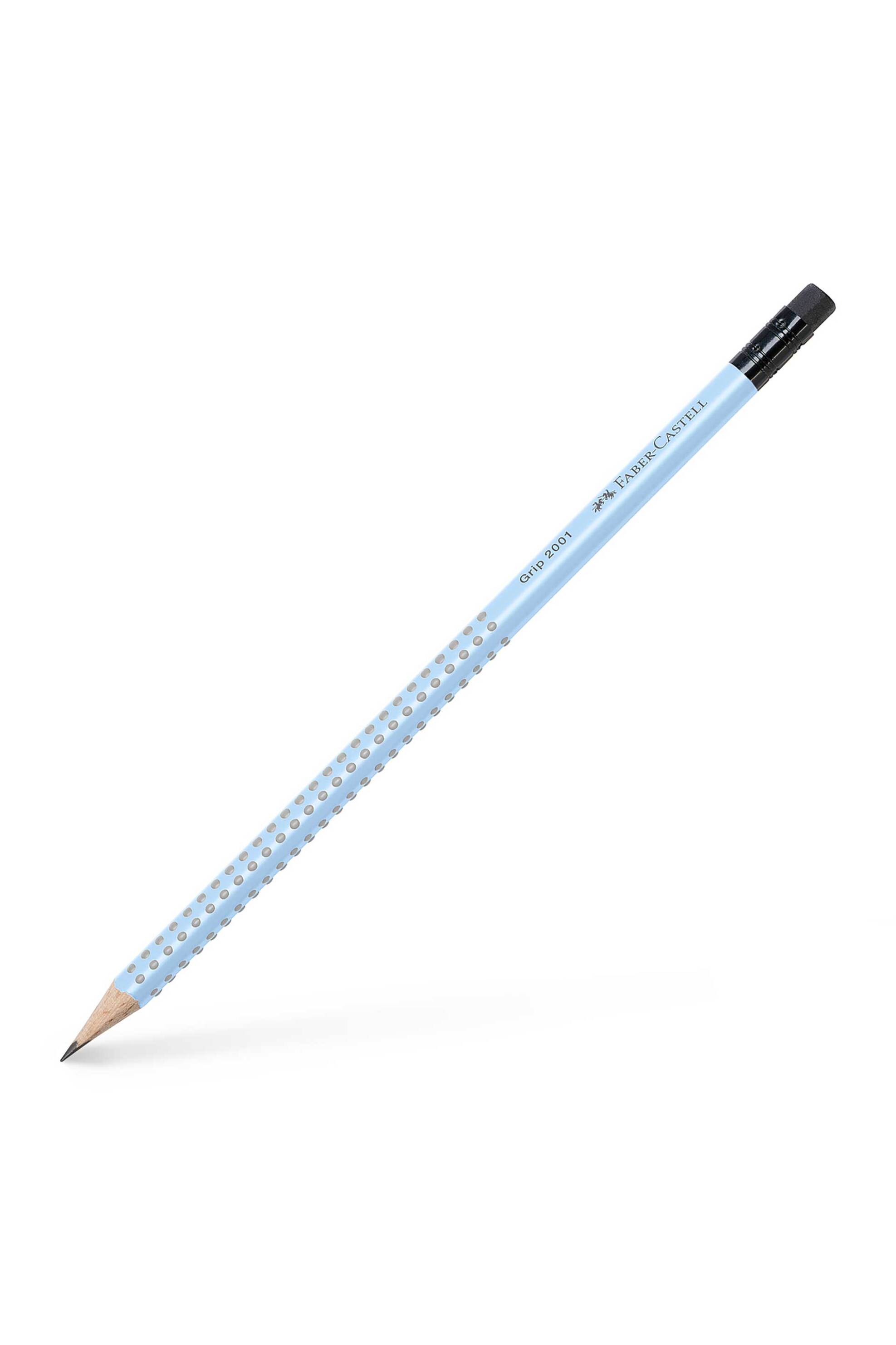 FABER-CASTELL Faber-Castell μολύβι Grip 2001 B με γόμα Sky Blue - 077217274