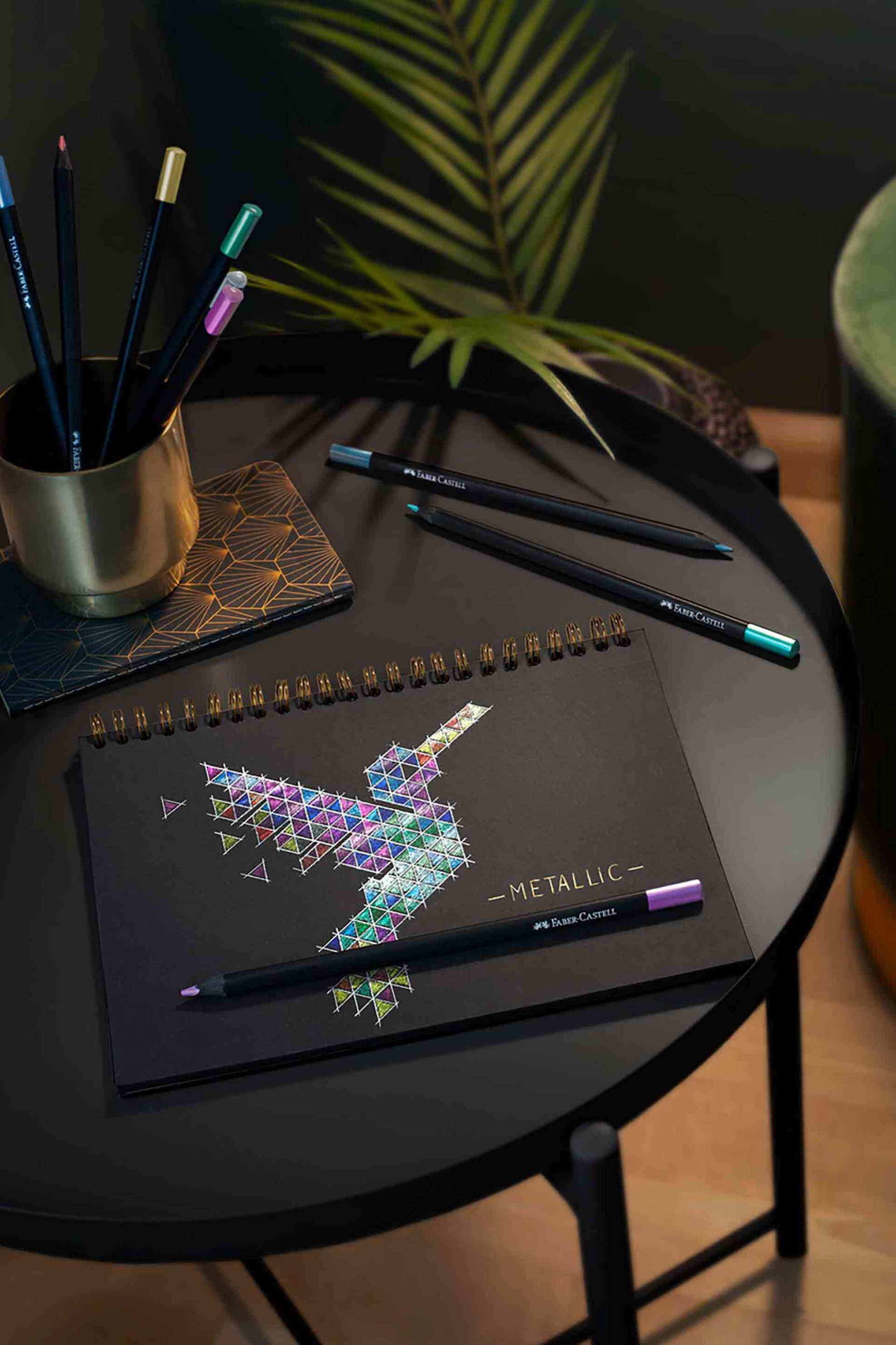 Faber-Castell ξυλομπογιές Black Edition σετ 12 μεταλλικές αποχρώσεις - 077116415 φωτογραφία