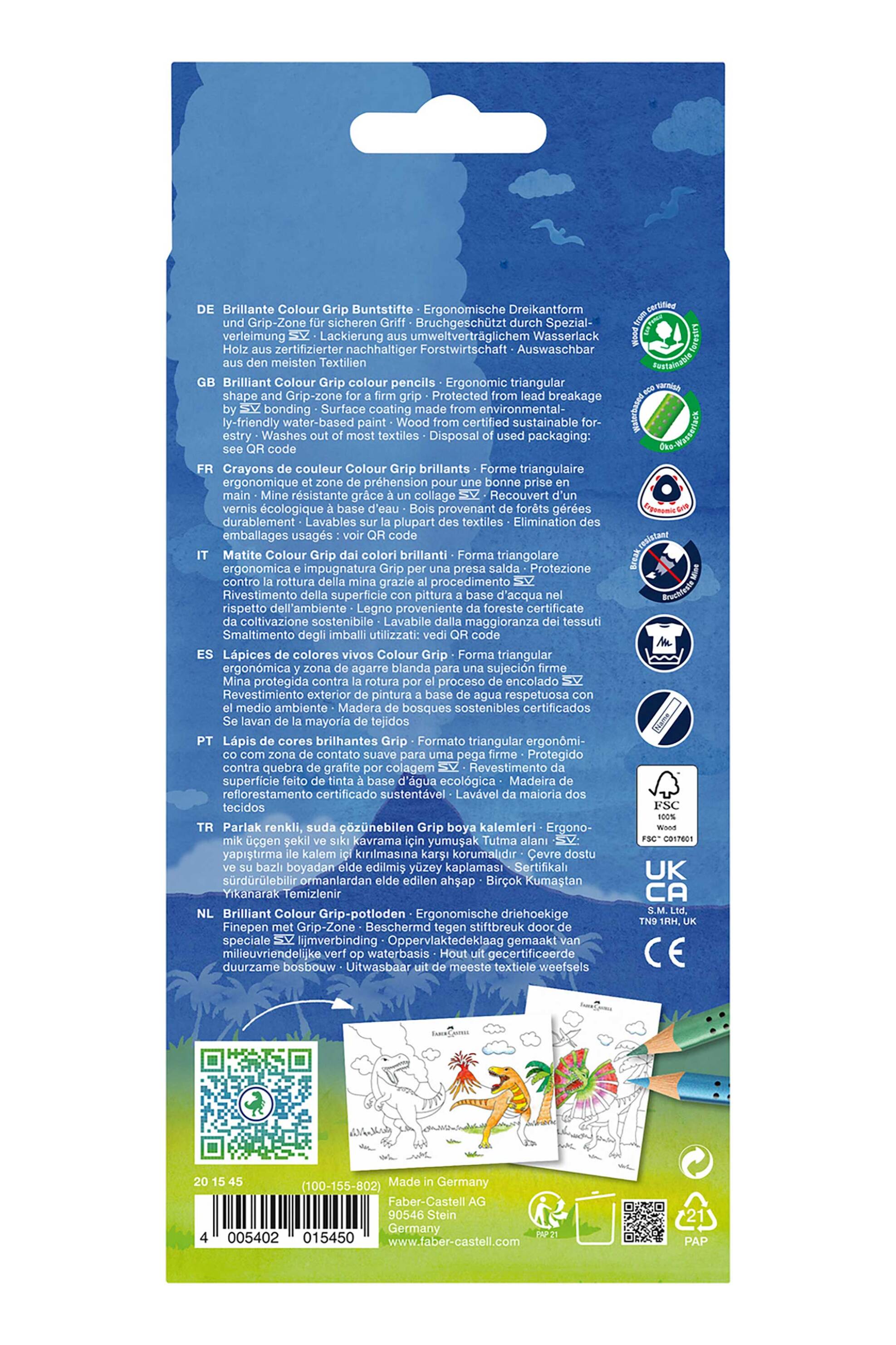 Faber-Castell ξυλομπογιές "Dinosaur Colour Grip" 10+3 χρωμάτων - 077201545 φωτογραφία