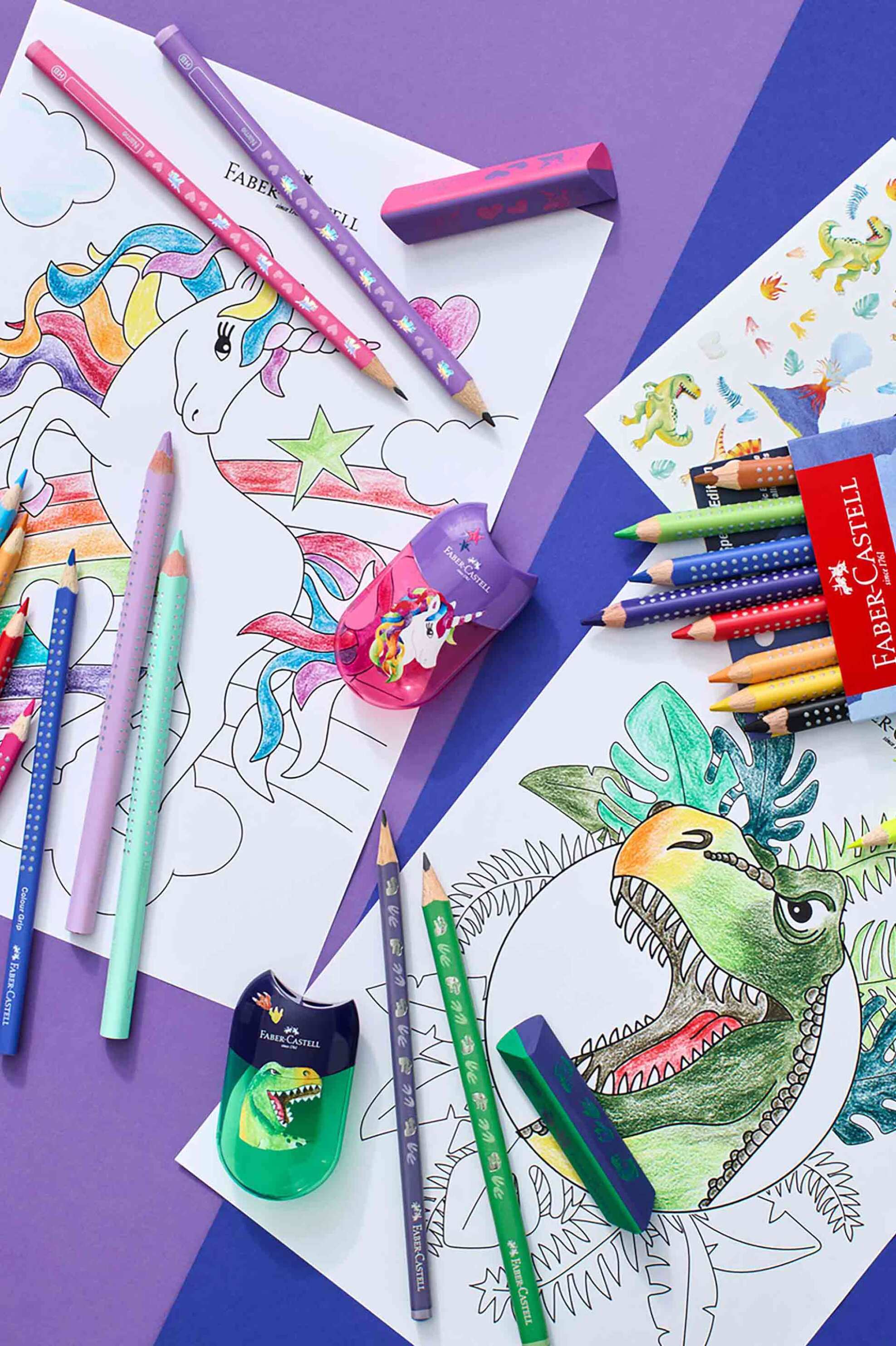 Faber-Castell ξυλομπογιές "Dinosaur Colour Jumbo Grip" 8+2 χρωμάτων - 077110922 φωτογραφία