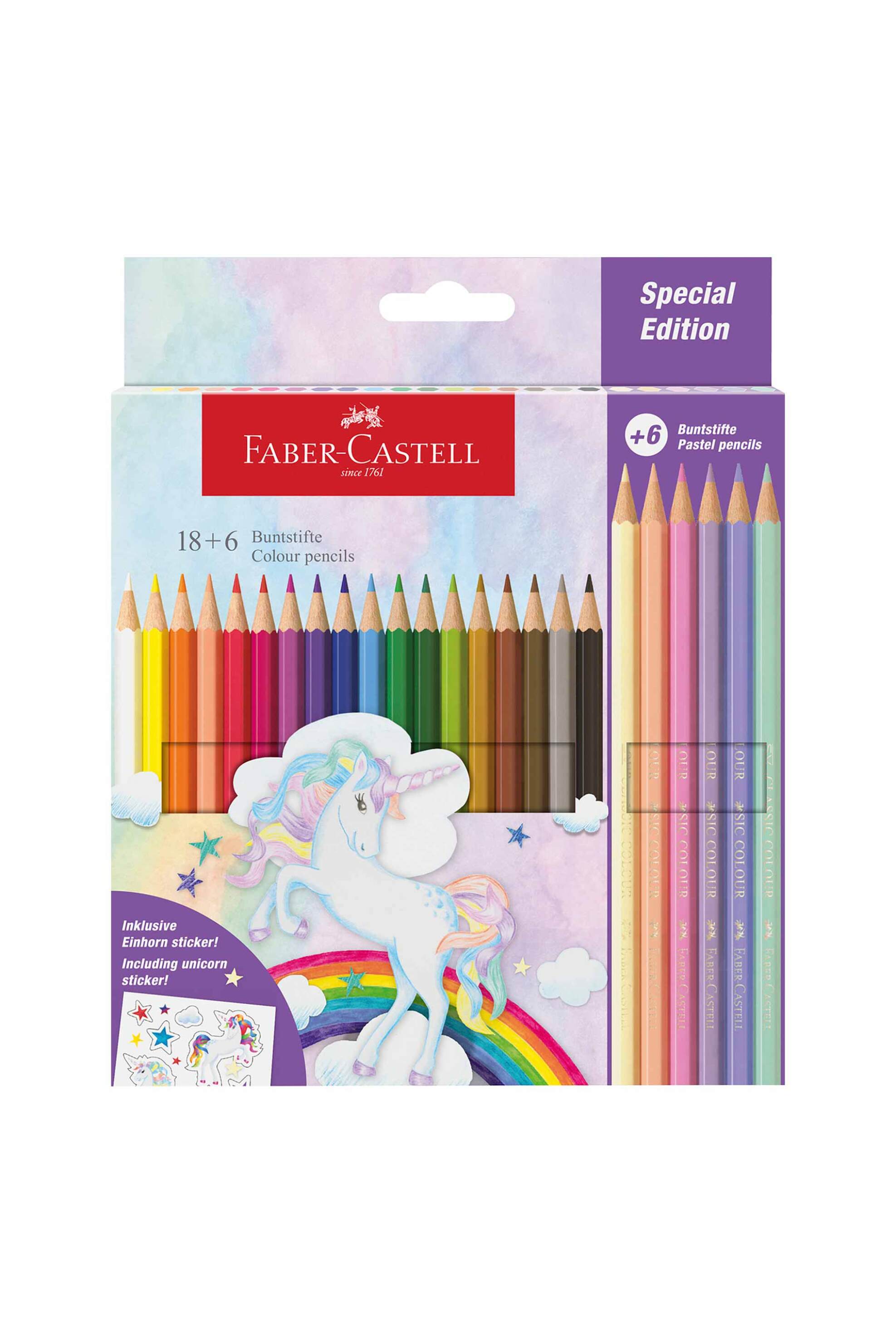 FABER-CASTELL Faber-Castell ξυλομπογιές "Unicorn" 18+6 χρωμάτων - 077111221