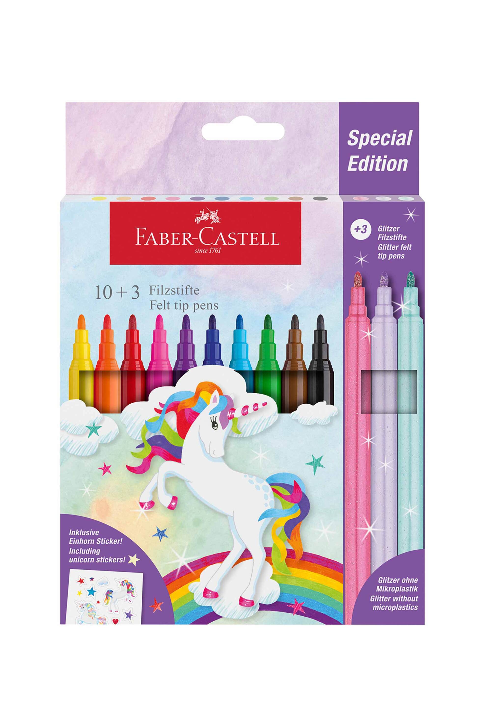 FABER-CASTELL Faber-Castell Μαρκαδόροι Ζωγραφικής "Unicorn" 10+3 χρωμάτων - 077554213