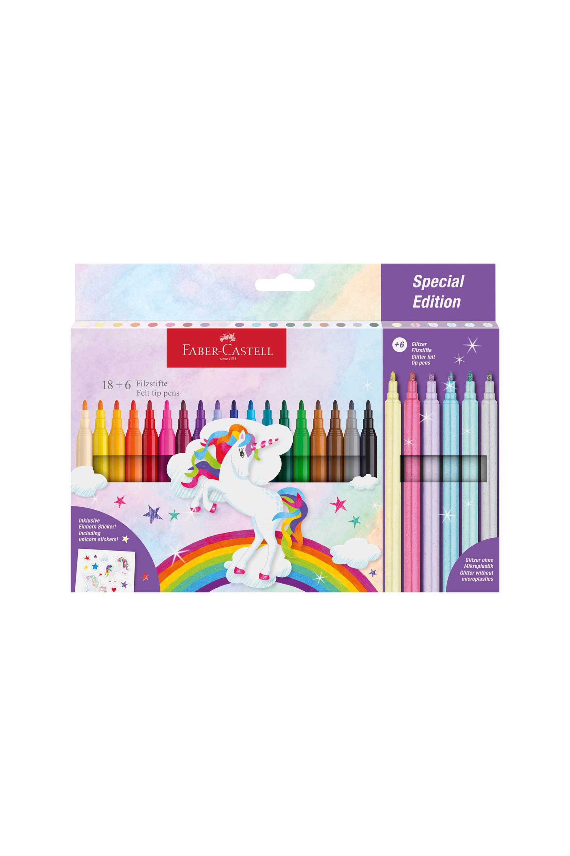 FABER-CASTELL Faber-Castell μαρκαδόροι ζωγραφικής "Unicorn" 18+6 χρωμάτων - 077554221