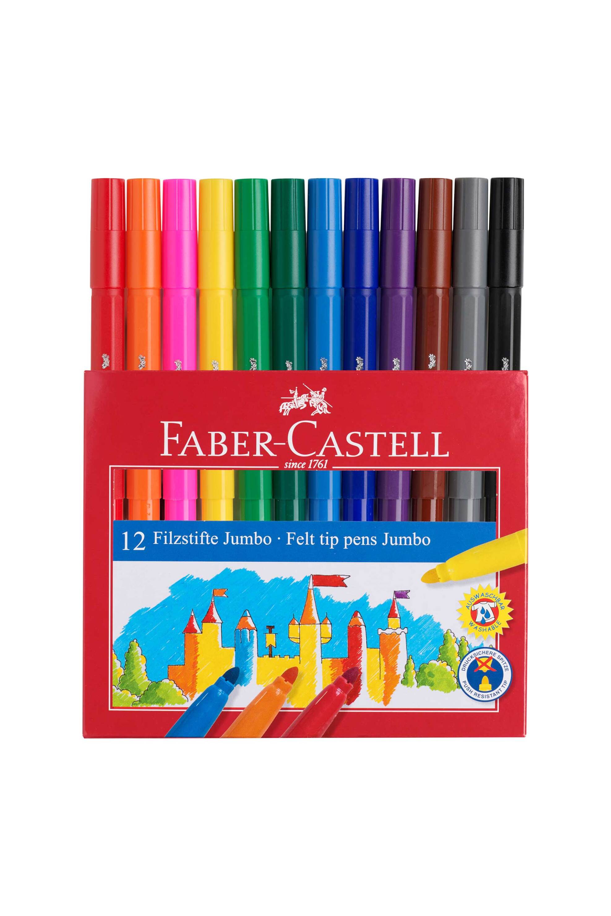 Faber-Castell μαρκαδόροι ζωγραφικής Κάστρο Jumbo Σετ 12 χρώματα - 077154311 φωτογραφία