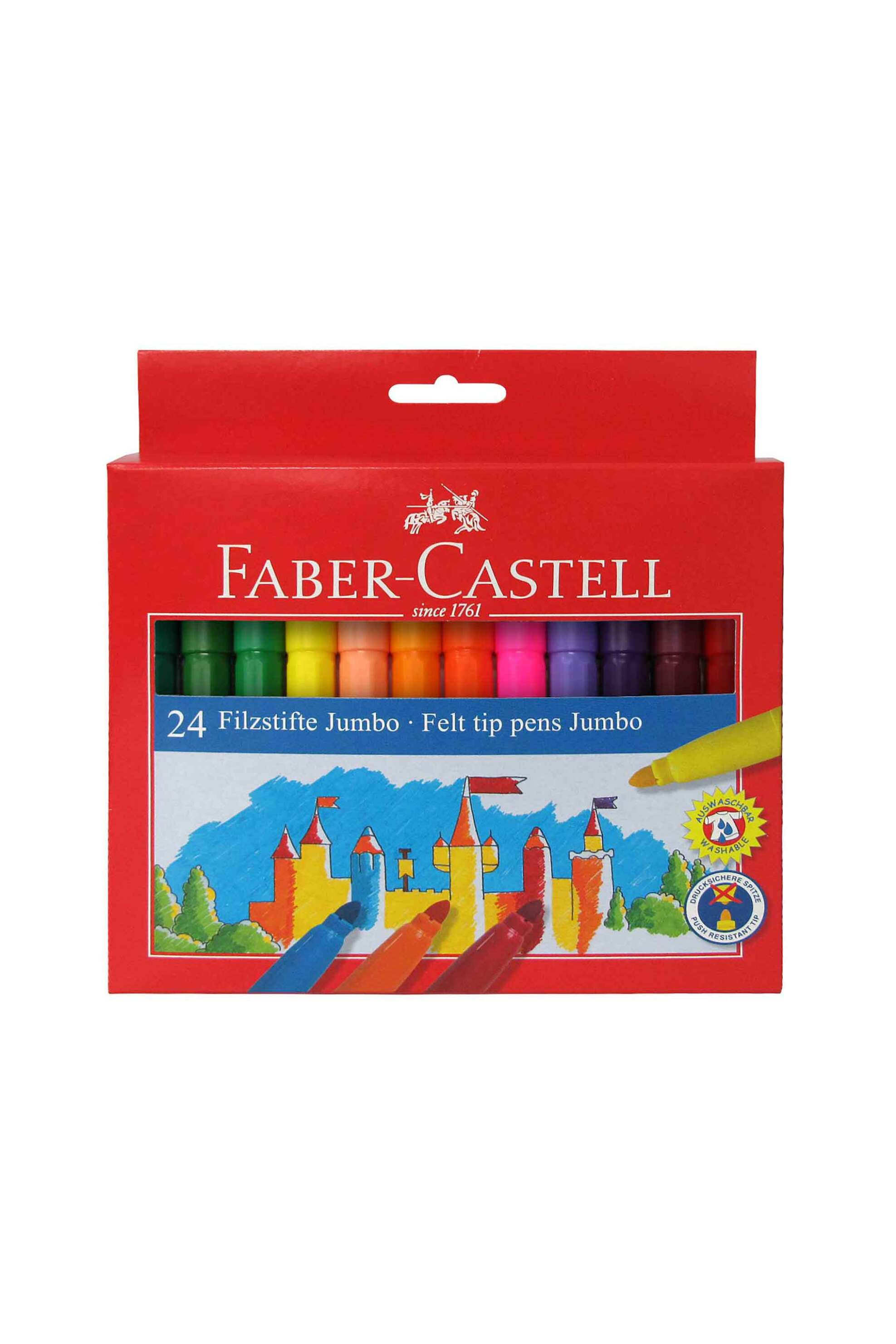 FABER-CASTELL Faber-Castell μαρκαδόροι ζωγραφικής Κάστρο Jumbo σετ 24 χρώματα - 077154324