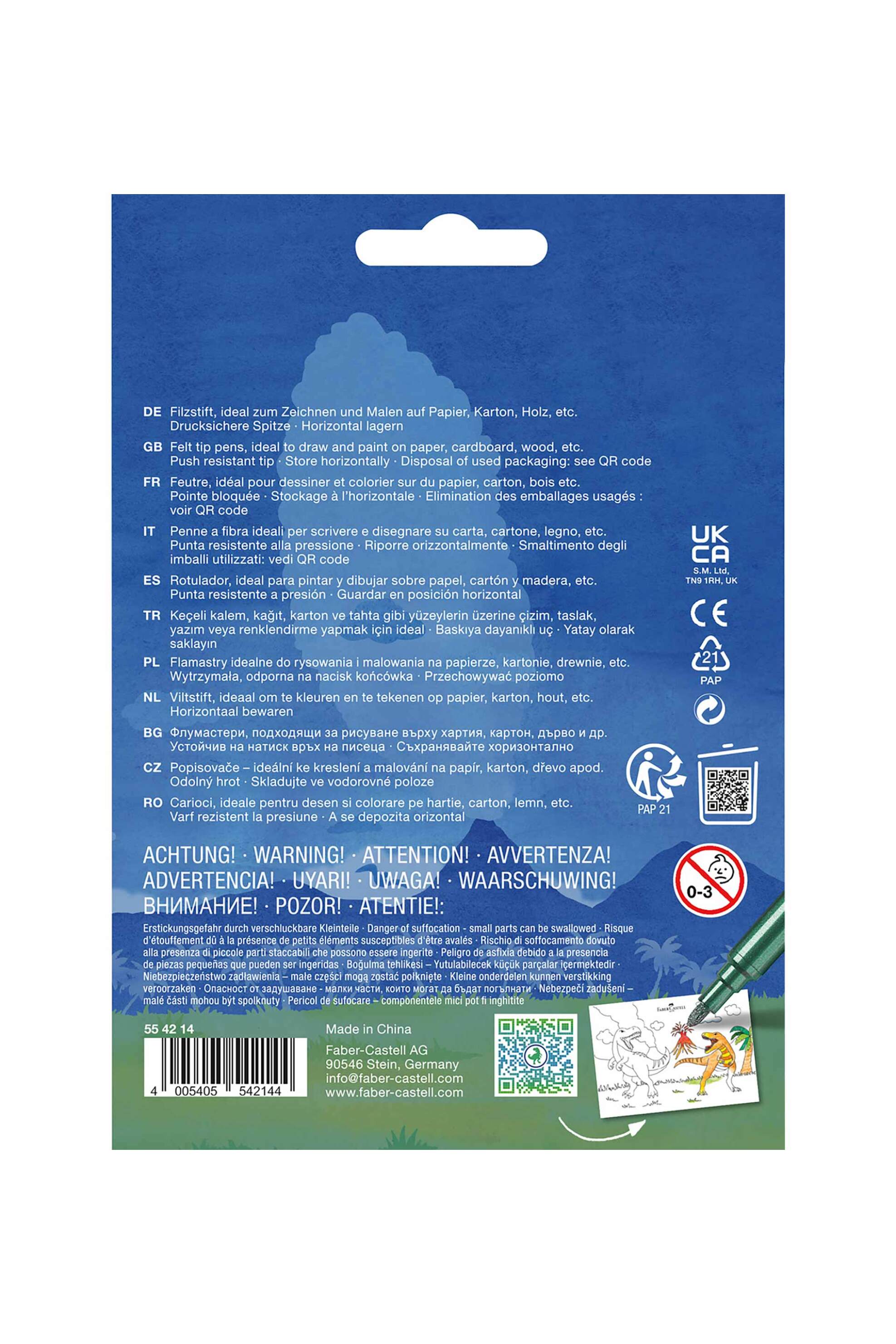 Faber-Castell μαρκαδόροι ζωγραφικής "Dinosaur" 10+3 χρωμάτων - 077554214 φωτογραφία