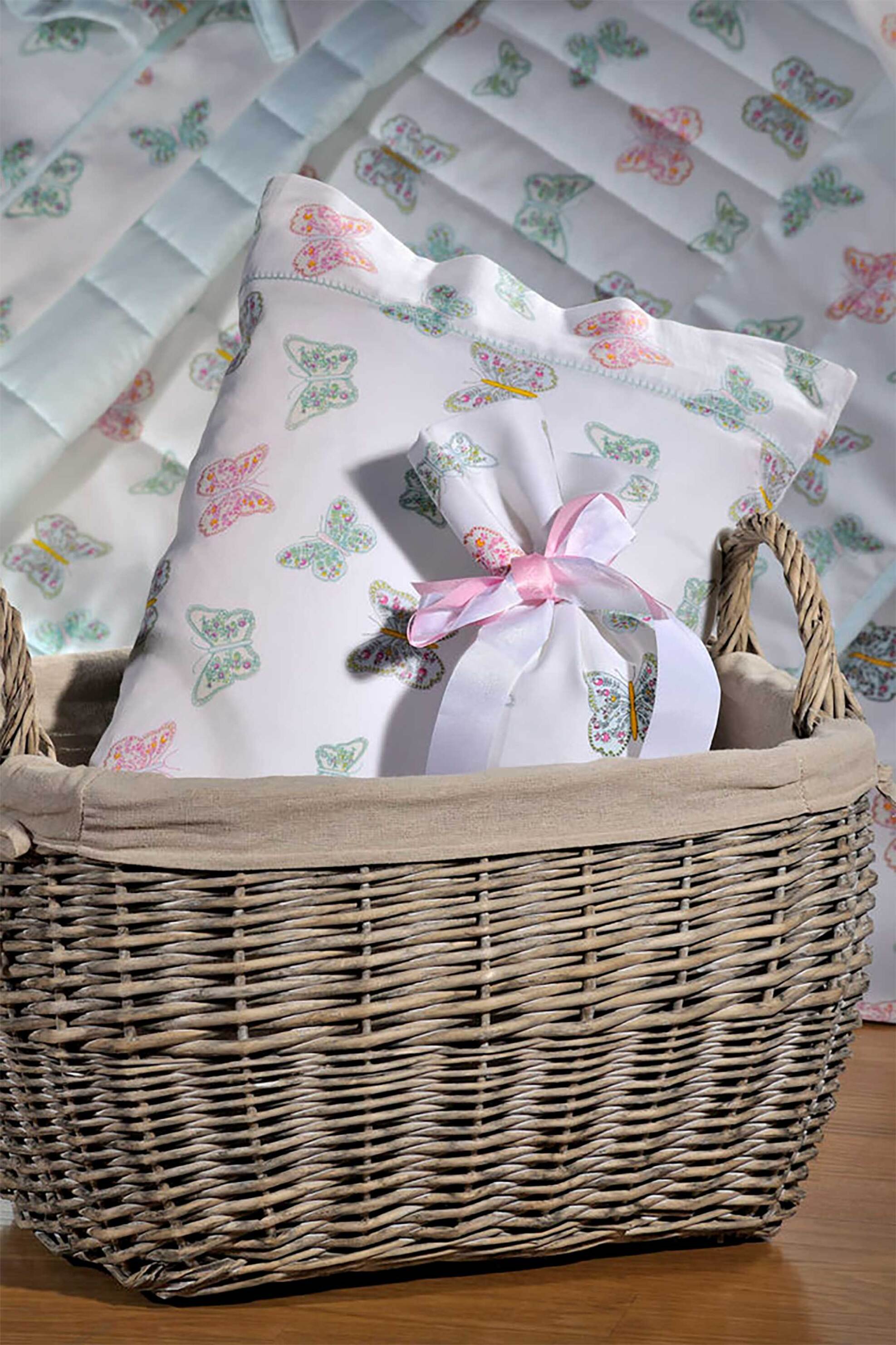 DOWN TOWN Home παδικό κουβερλί κούνιας με all-over butterfly print "121 Mary" 95 x 145 cm - 05-0058 φωτογραφία