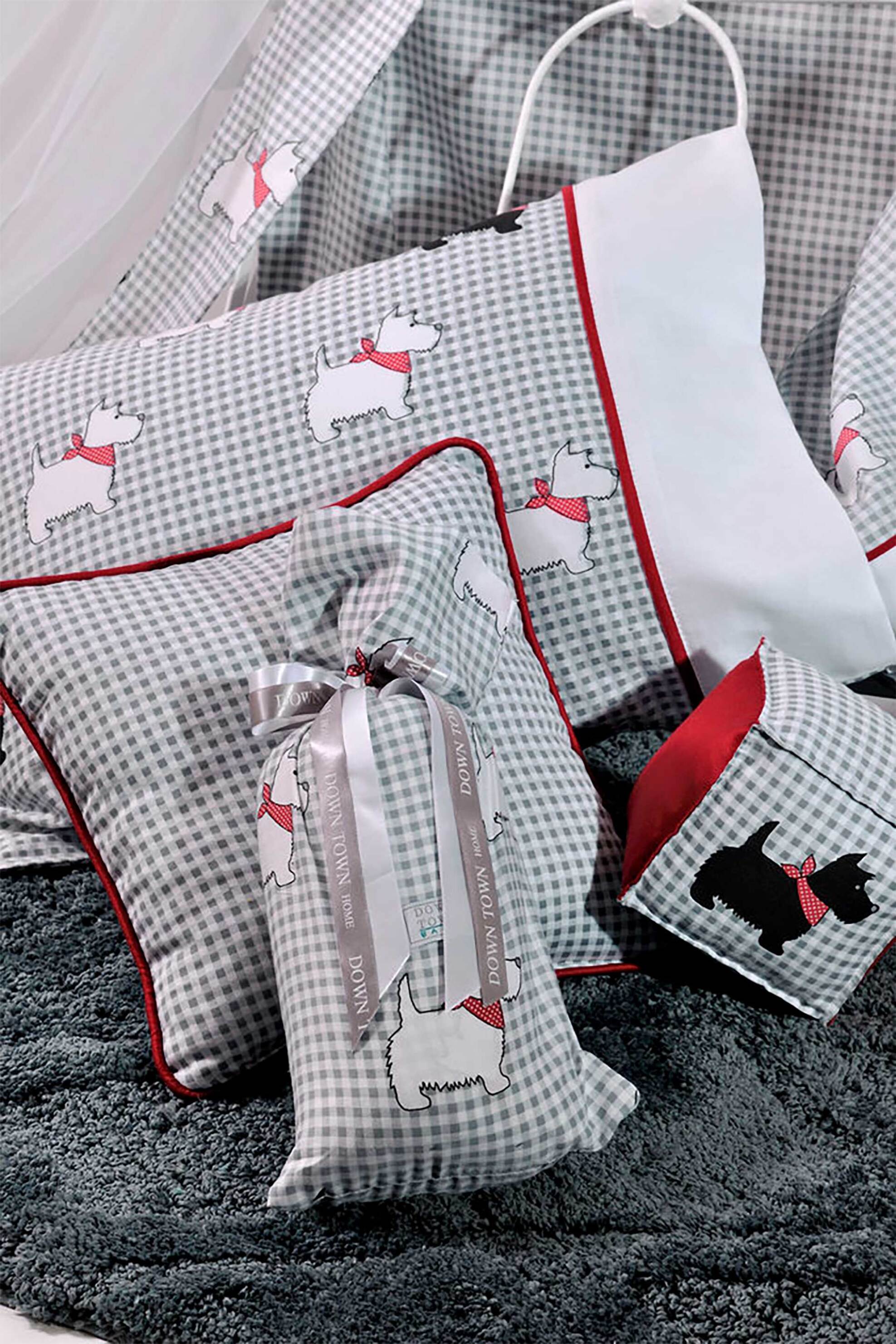 DOWN TOWN Home σετ σεντόνια λίκνου "767 Scottish Dog" 2 x 75 x 125 cm - 27 x 41 cm - 03-0168 φωτογραφία