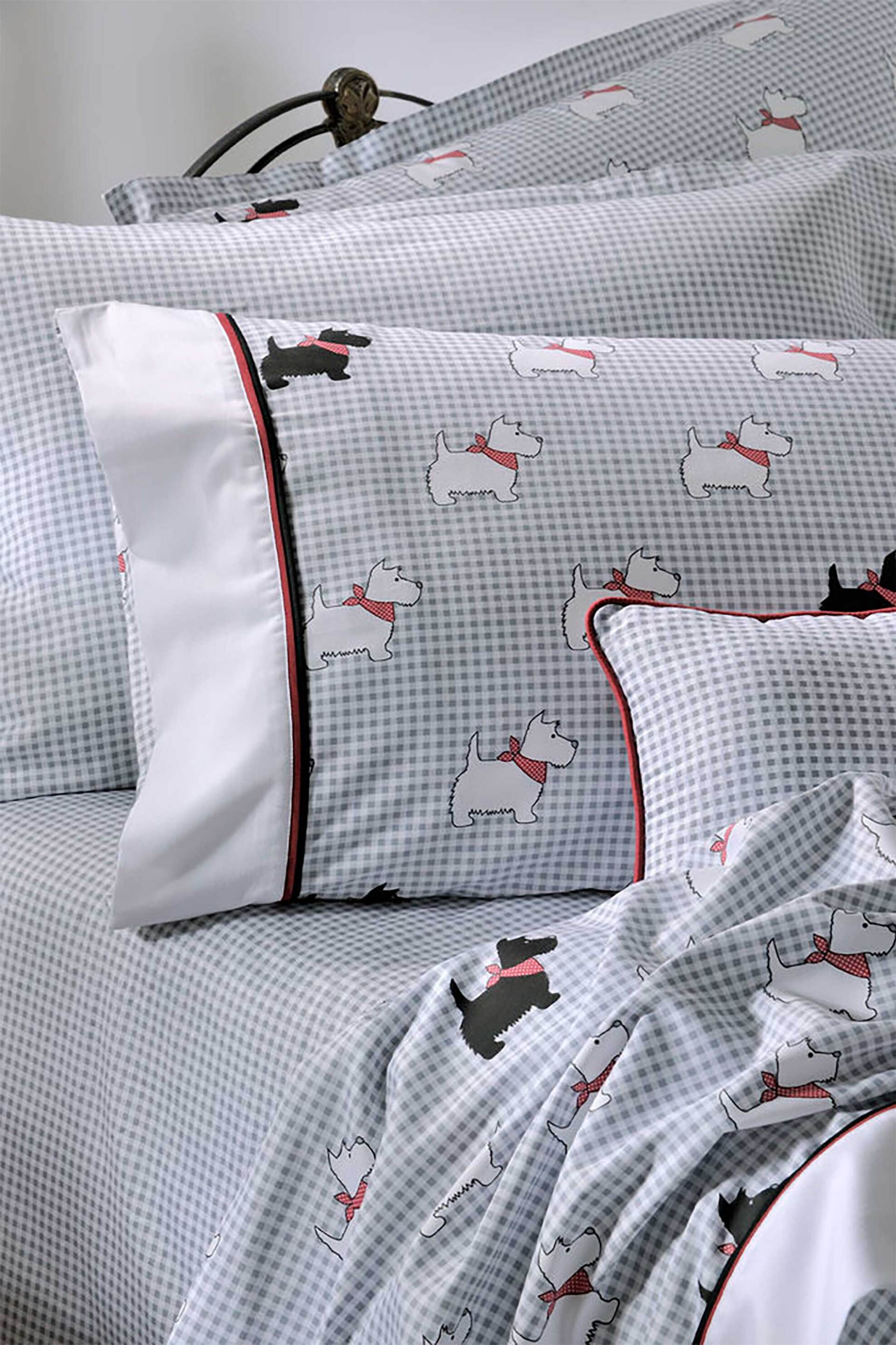 DOWN TOWN Home σετ παπλωματοθήκη μονή και μαξιλαροθήκη "767 Scottish Dog" (2 τεμάχια) - 13-0240 φωτογραφία