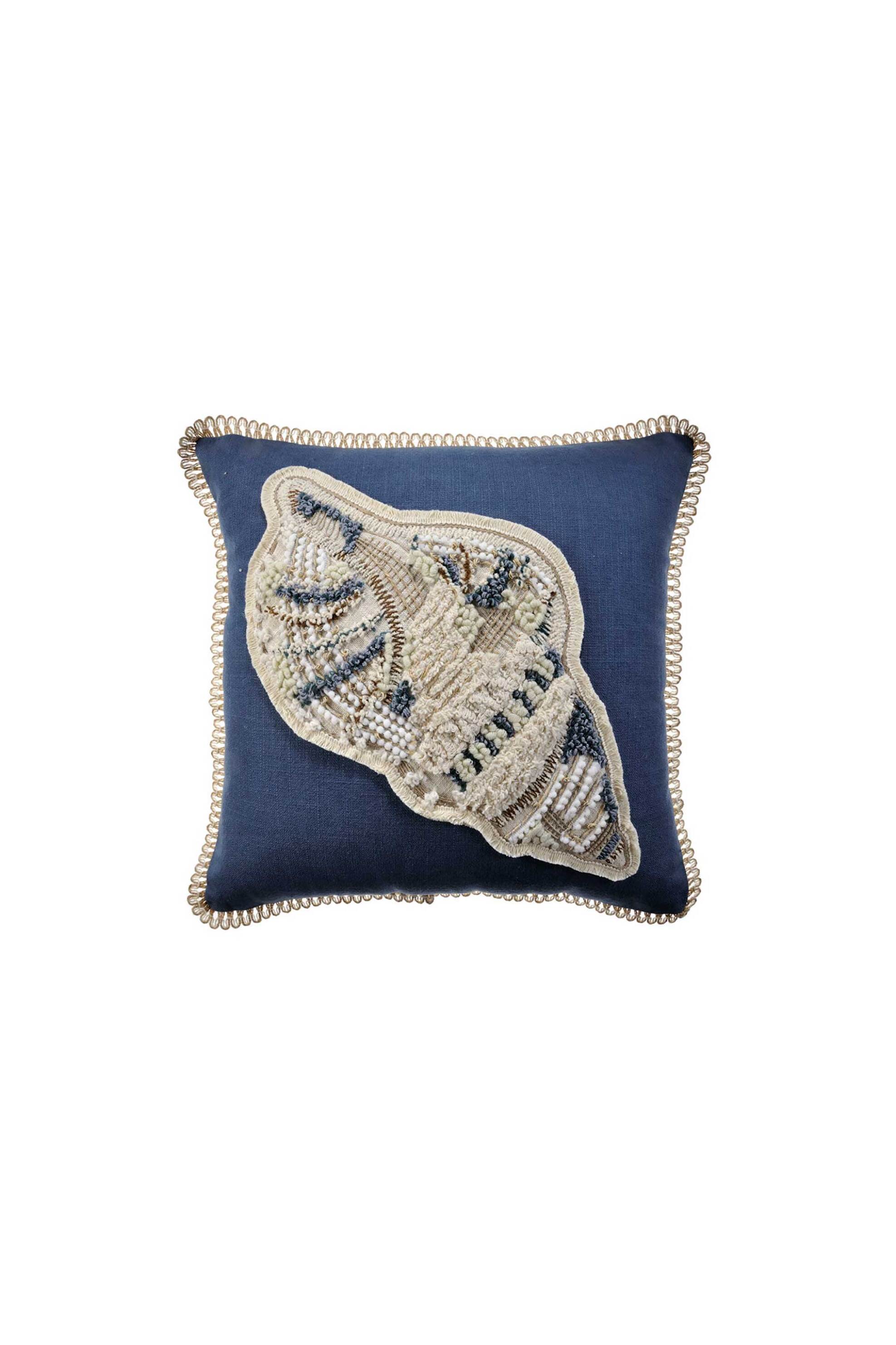 DOWN TOWN Home κάλυμμα μαξιλαριού με contrast κέντημα "Sea Snail" 45 x 45 cm - 71-0536