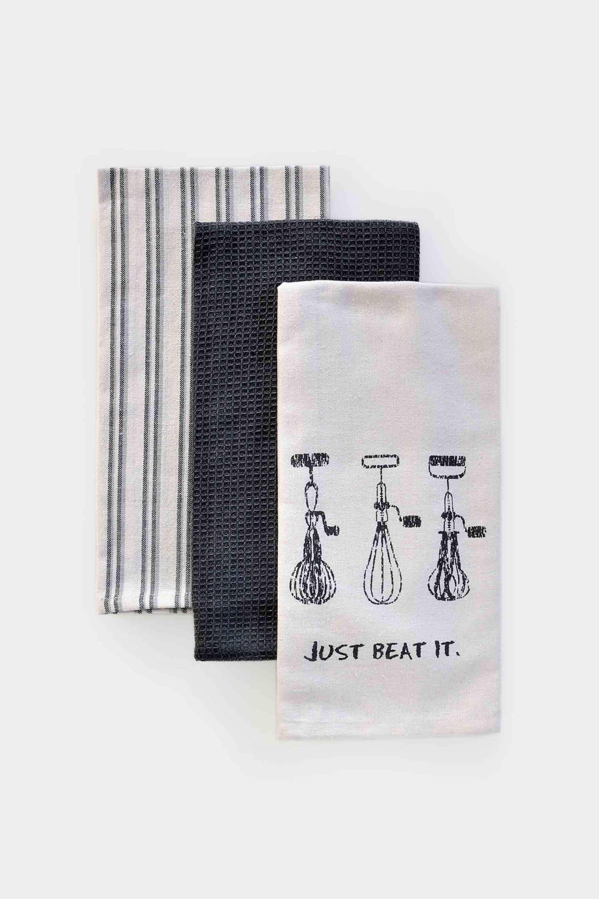 DOWN TOWN Home σετ πετσέτες κουζίνας "4339" 65 x 45 cm (3 τεμάχια) - 18-0364