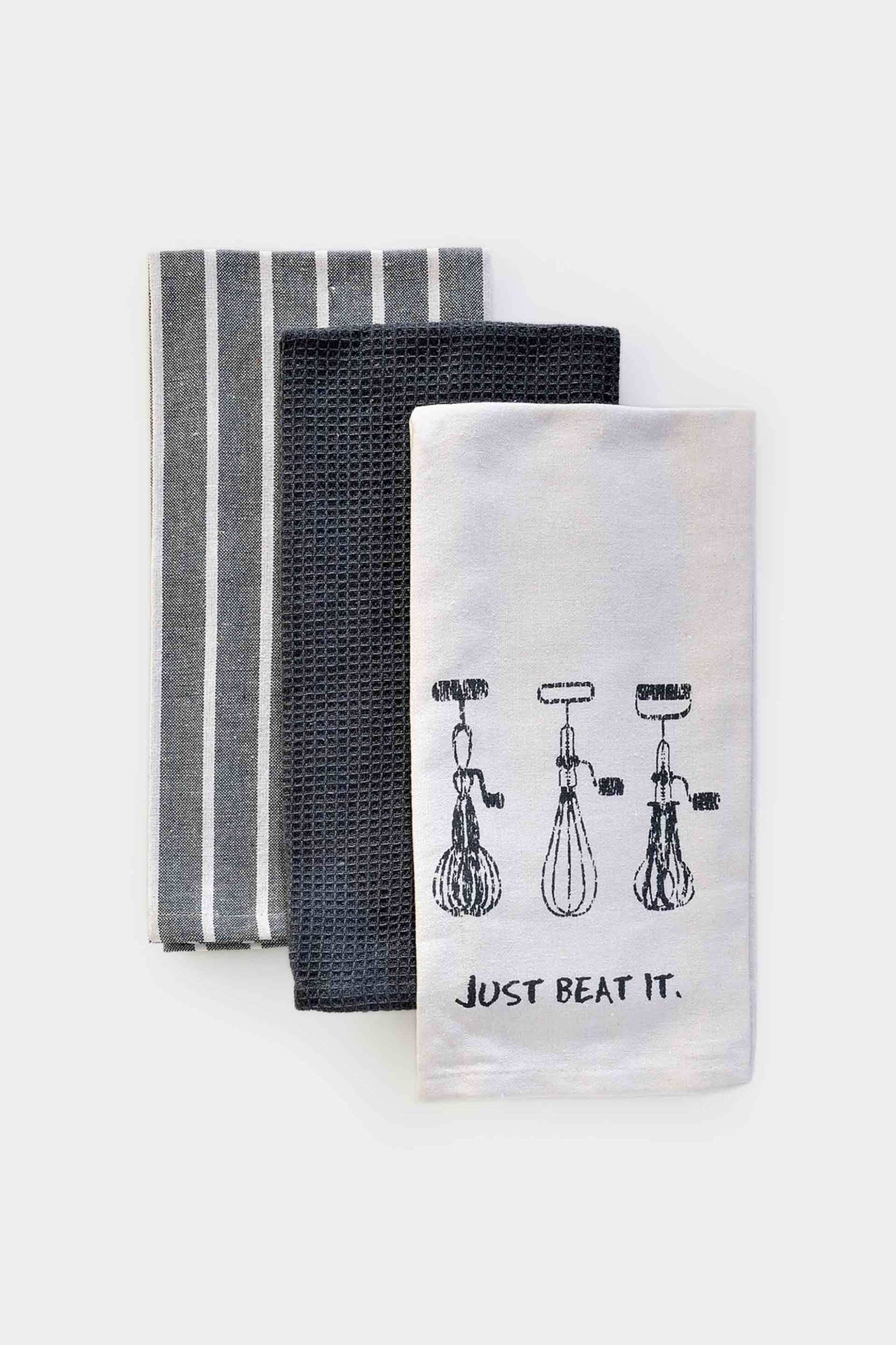 DOWN TOWN HOME DOWN TOWN Home σετ πετσέτες κουζίνας "4340" 65 x 45 cm (3 τεμάχια) - 18-0365