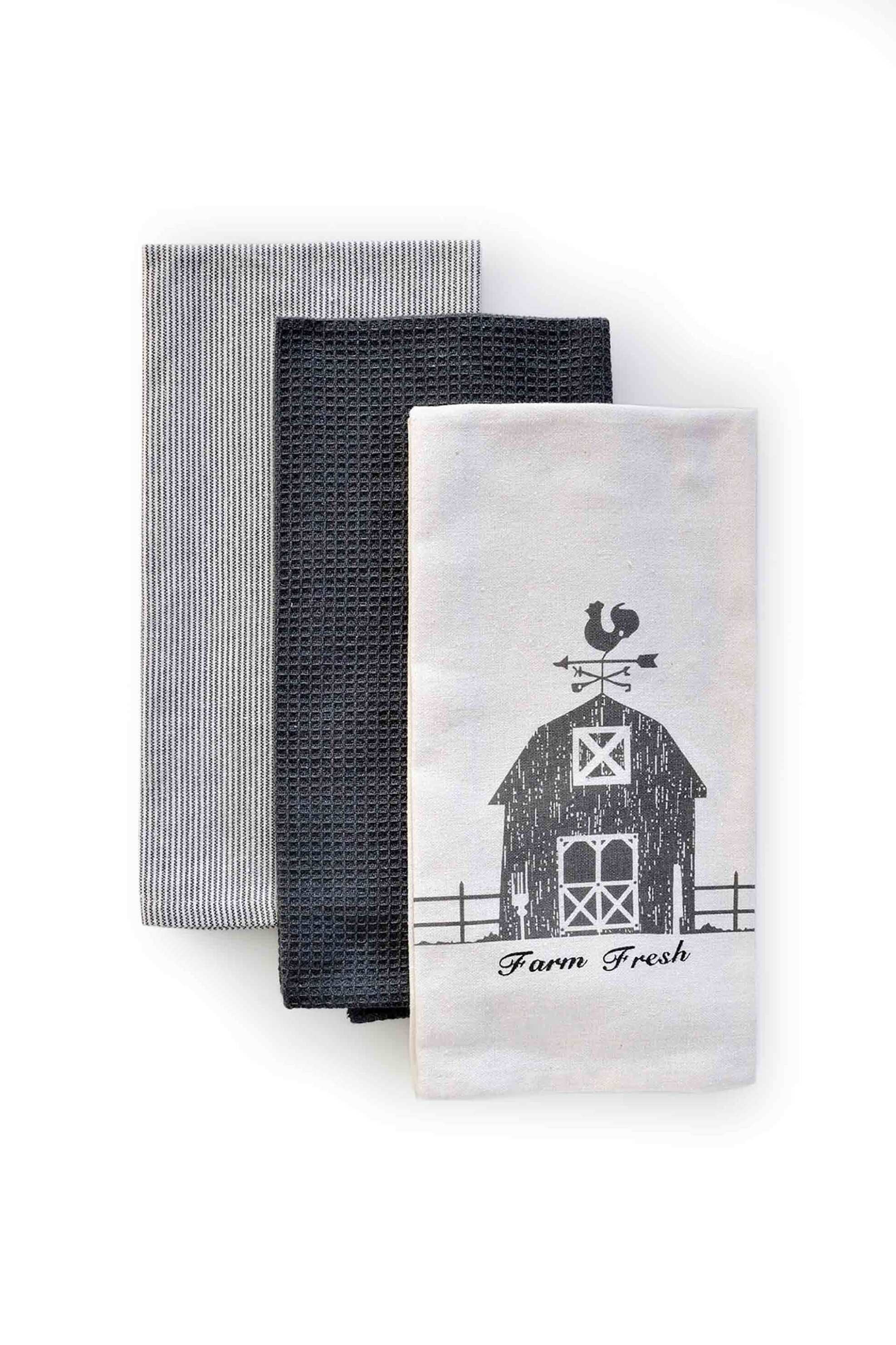 DOWN TOWN Home σετ πετσέτες κουζίνας "4341" 65 x 45 cm (3 τεμάχια) - 18-0366