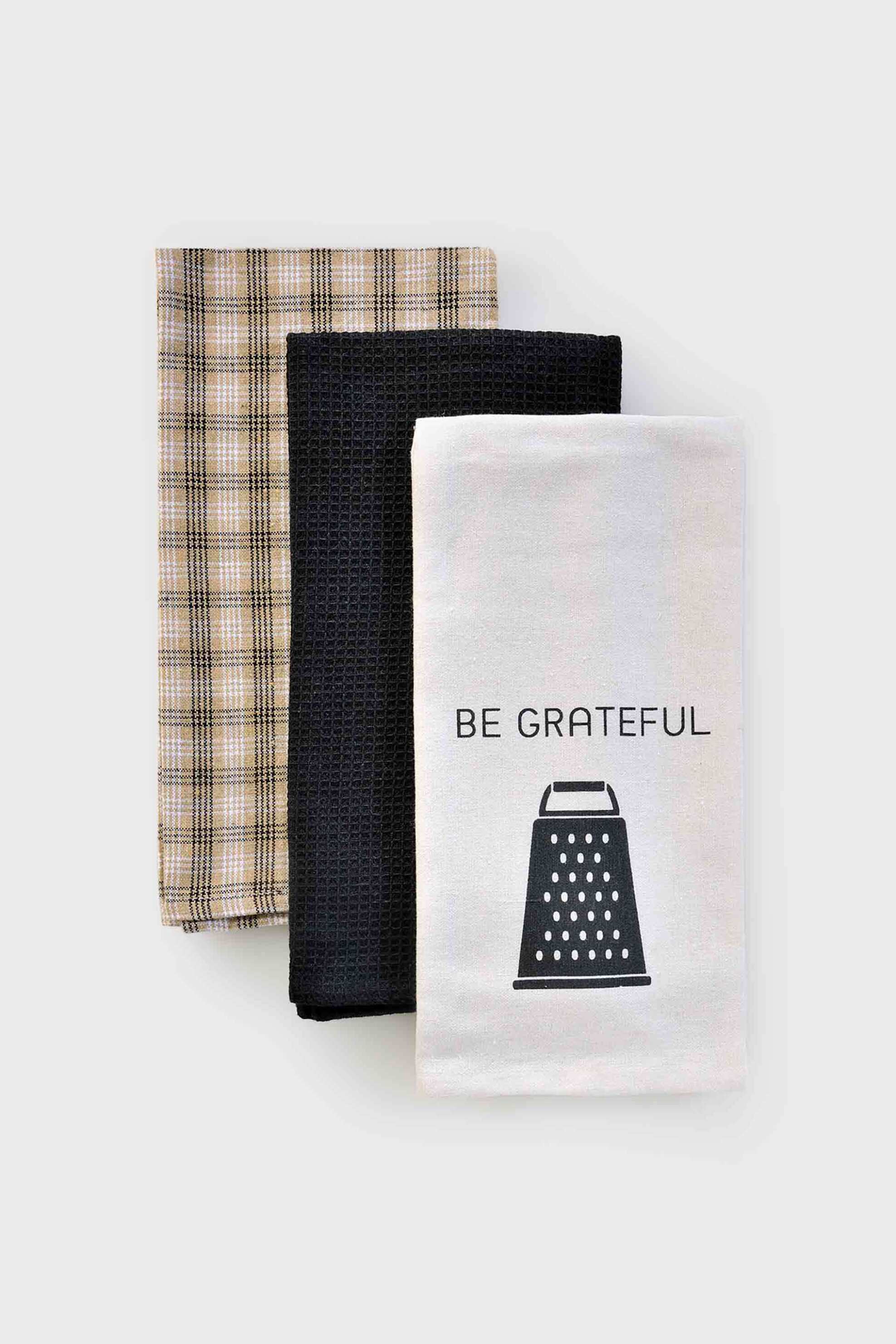 DOWN TOWN Home σετ πετσέτες κουζίνας "4348" 65 x 45 cm (3 τεμάχια) - 18-0373