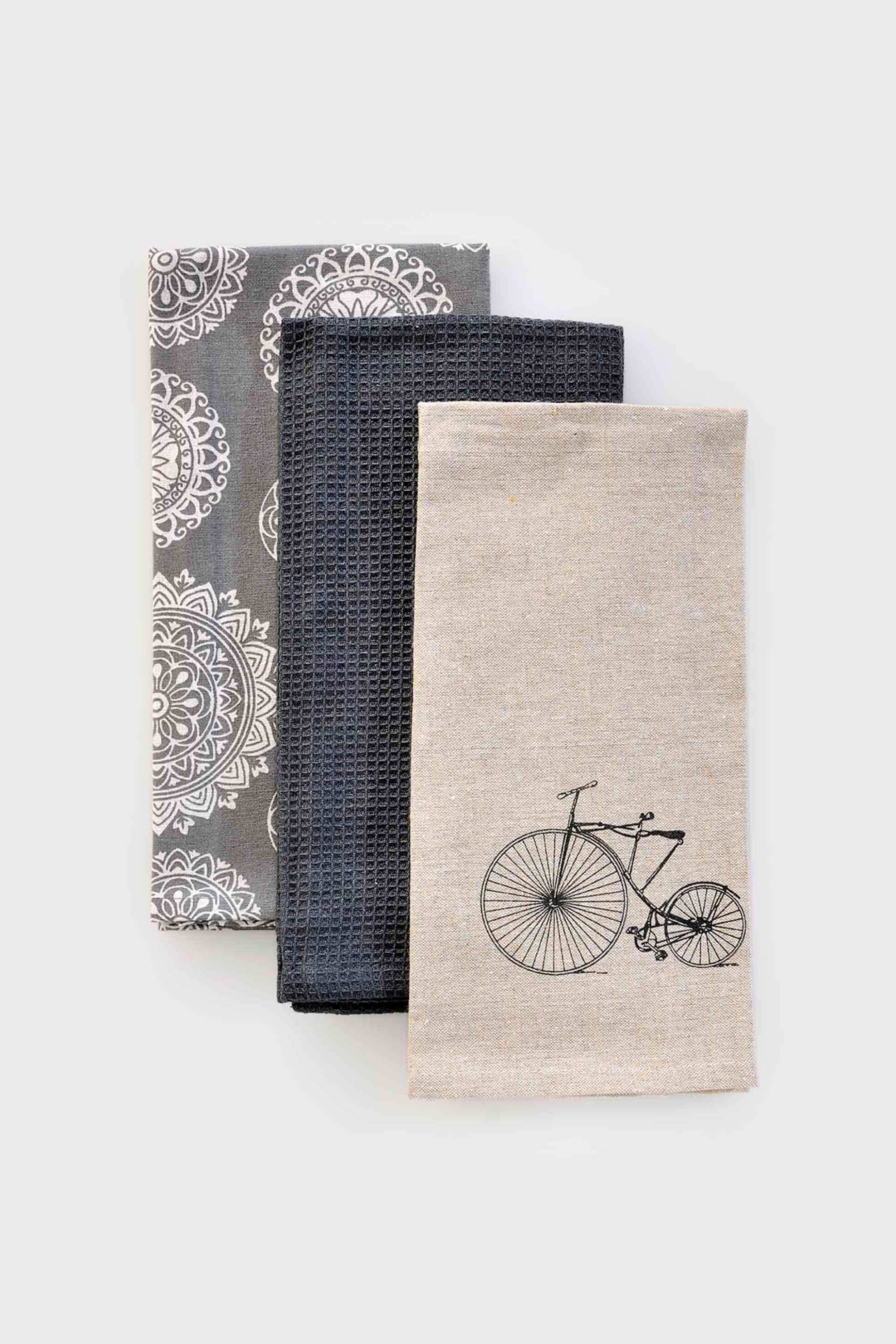 DOWN TOWN HOME DOWN TOWN Home σετ πετσέτες κουζίνας "4360" 65 x 45 cm (3 τεμάχια) - 18-0385