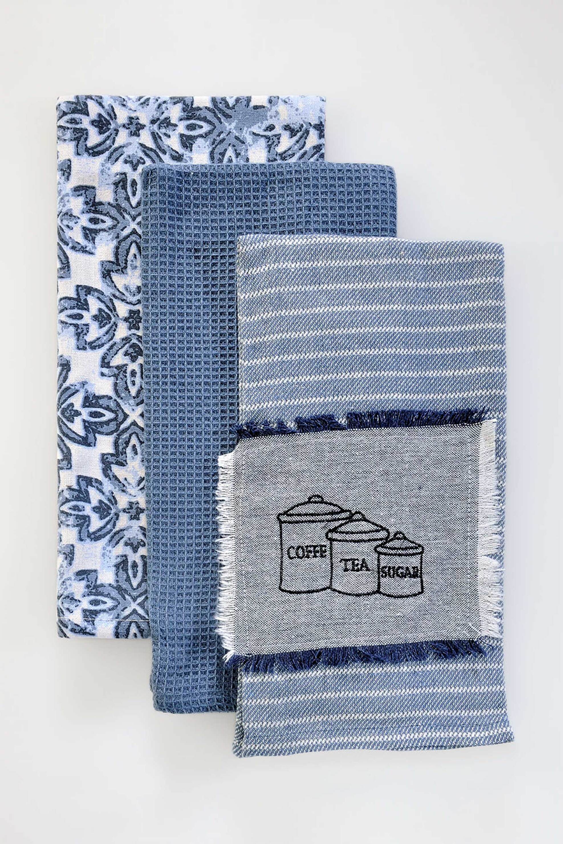 DOWN TOWN Home σετ πετσέτες κουζίνας "18-0387" (3 τεμάχια) - 18-0387