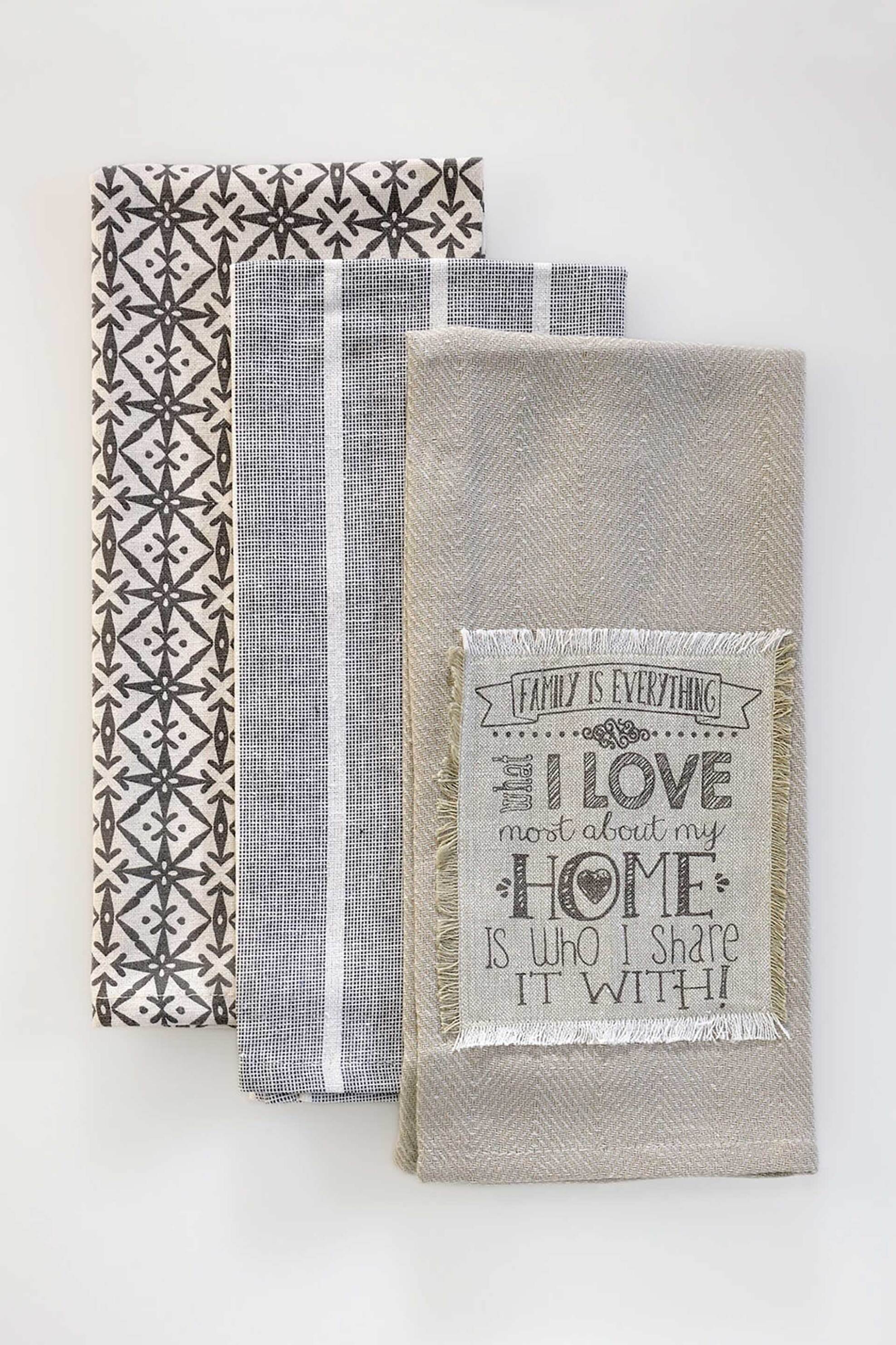 DOWN TOWN Home σετ πετσέτες κουζίνας "18-0388" (3 τεμάχια) - 18-0388