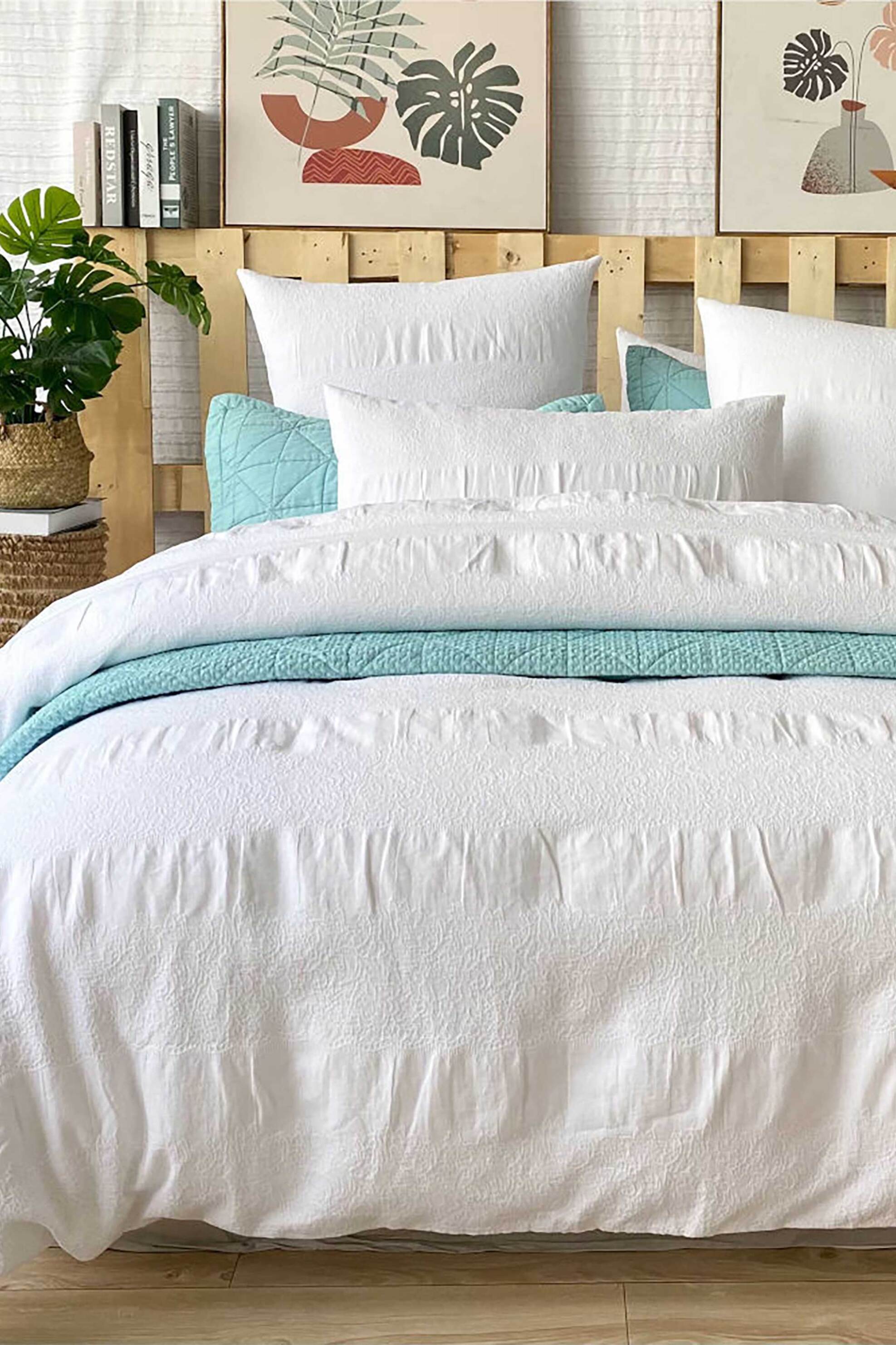 DOWN TOWN HOME DOWN TOWN Home σετ παπλωματοθήκη υπέρδιπλη και μαξιλαροθήκες "Pacific 509" 230 x 250 cm - 2 x 52 x 75 cm - 12-0445