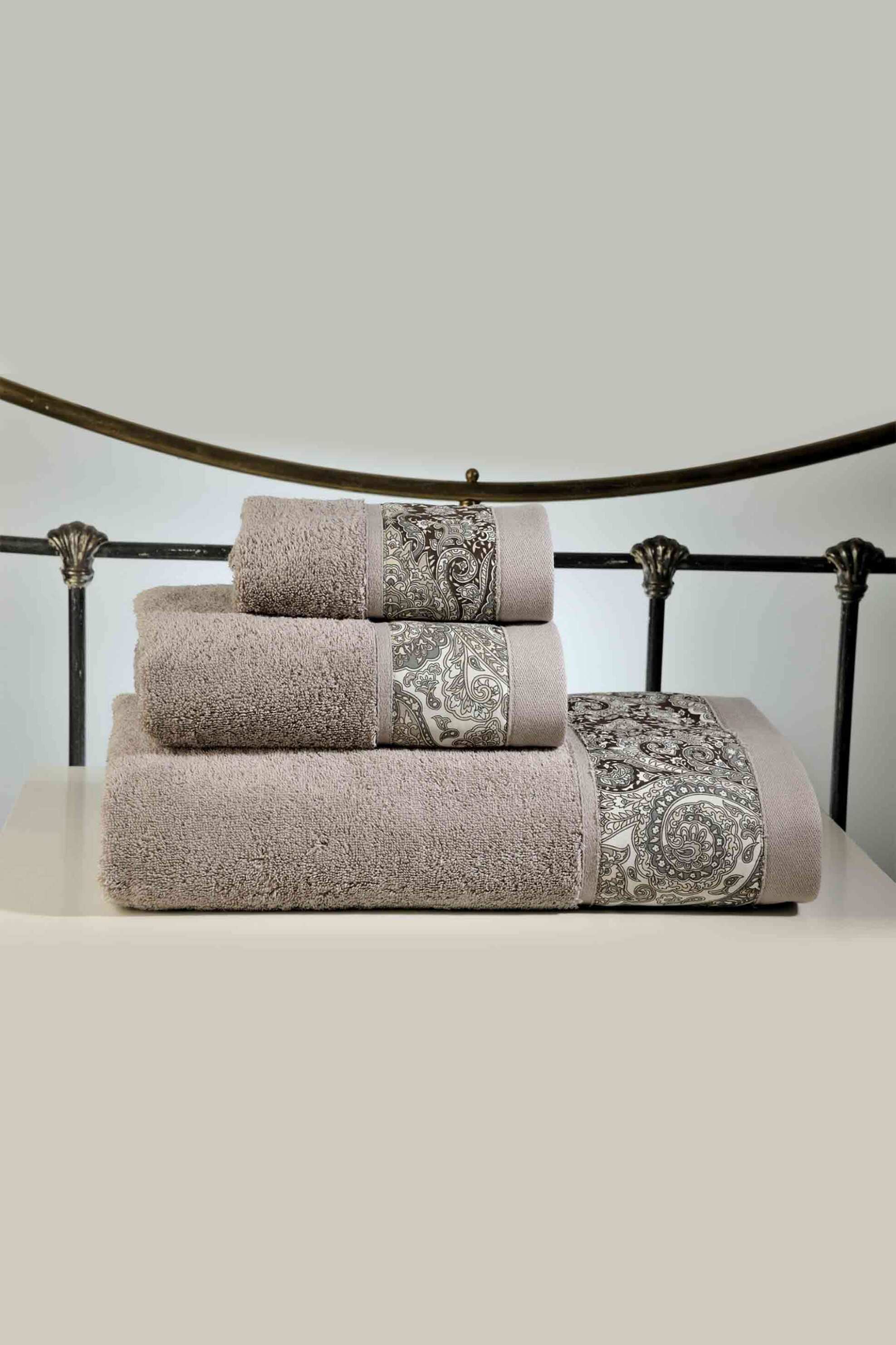 DOWN TOWN HOME DOWN TOWN Home σετ πετσέτες μπάνιου "Bombay Brown 834" 30 x 50 cm - 50 x 90 cm - 90 x 150 cm - 61-0998