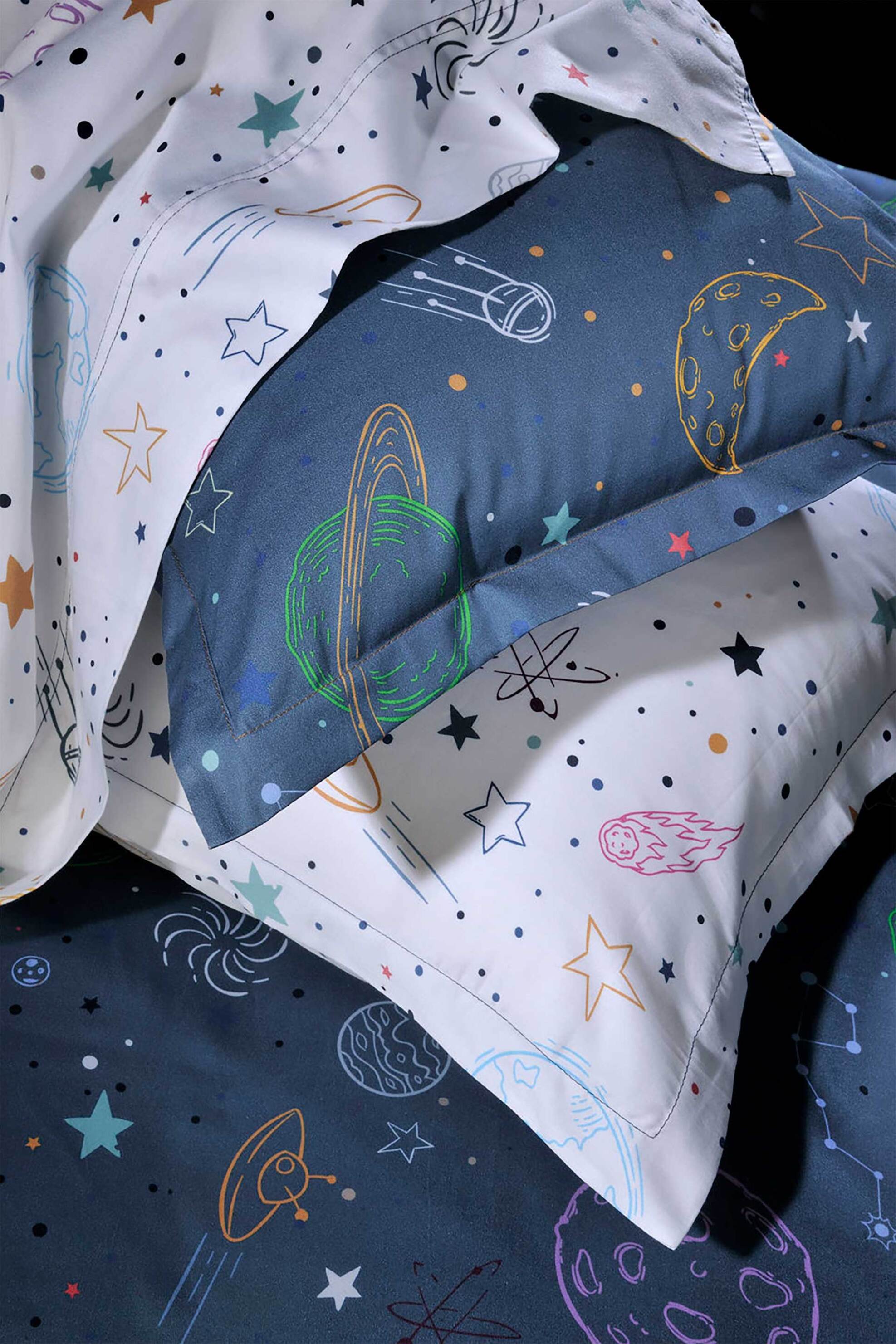 DOWN TOWN Home σετ σεντόνια μονά και μαξιλαροθήκη "822 Space" (3 τεμάχια) - 11-0536 φωτογραφία