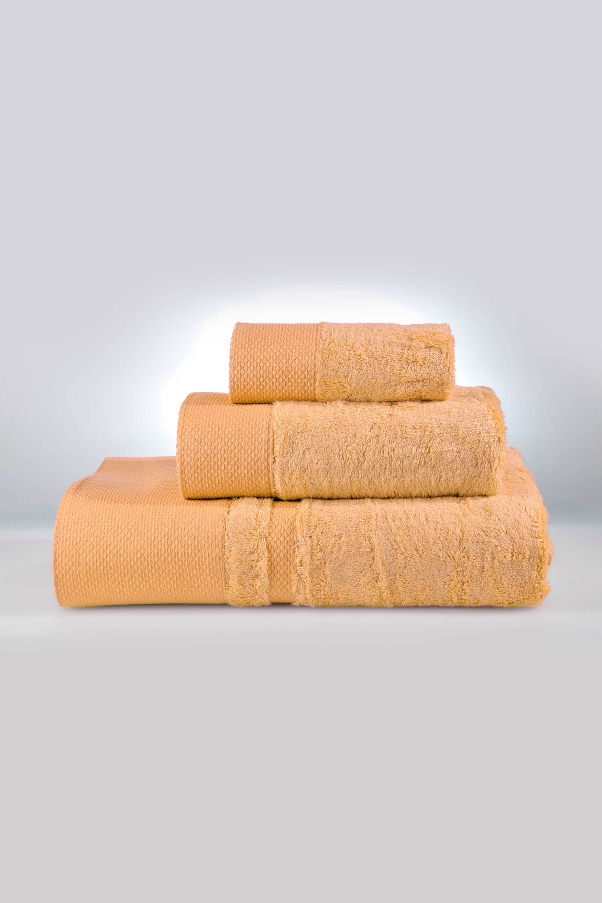 DOWN TOWN HOME DOWN TOWN Home σετ πετσέτες μπάνιου "New Rosa Yellow" (3 τεμάχια) - 61-1082