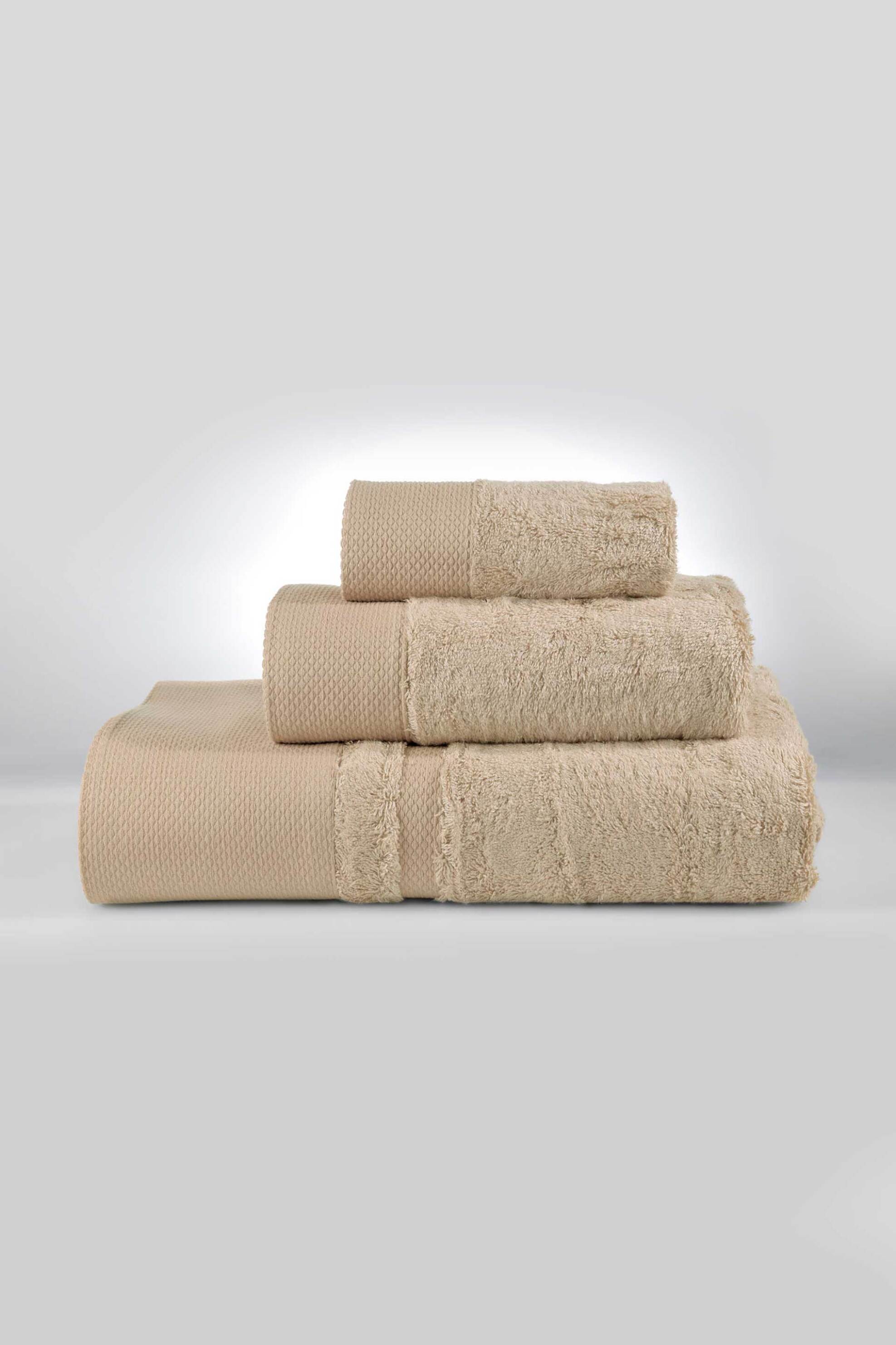 DOWN TOWN HOME DOWN TOWN Home σετ πετσέτες μπάνιου "New Rosa Beige" (3 τεμάχια) - 61-1022