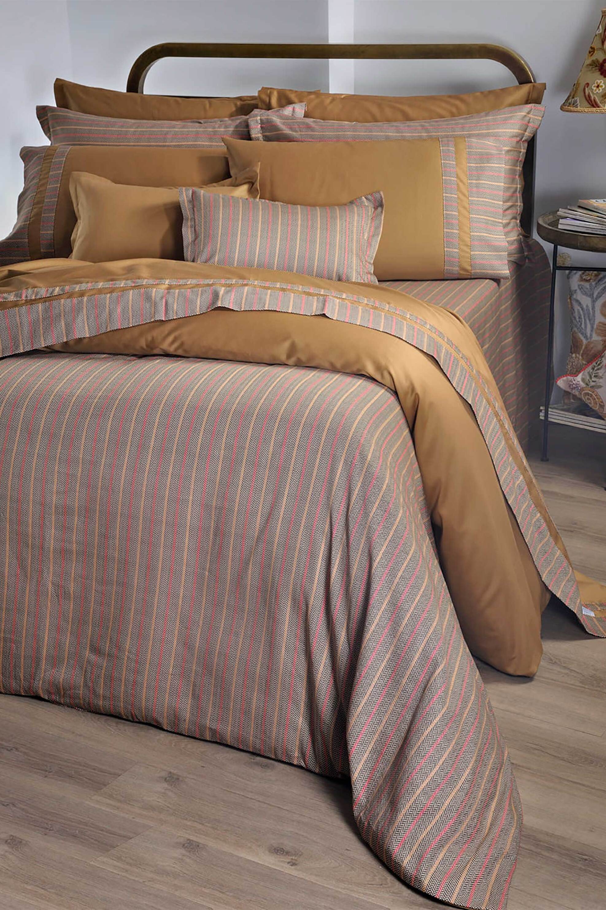 DOWN TOWN HOME DOWN TOWN Home σετ παπλωματοθήκες υπέρδιπλες και μαξιλαροθήκες "845 Multistripe" (3 τεμάχια) - 12-0509