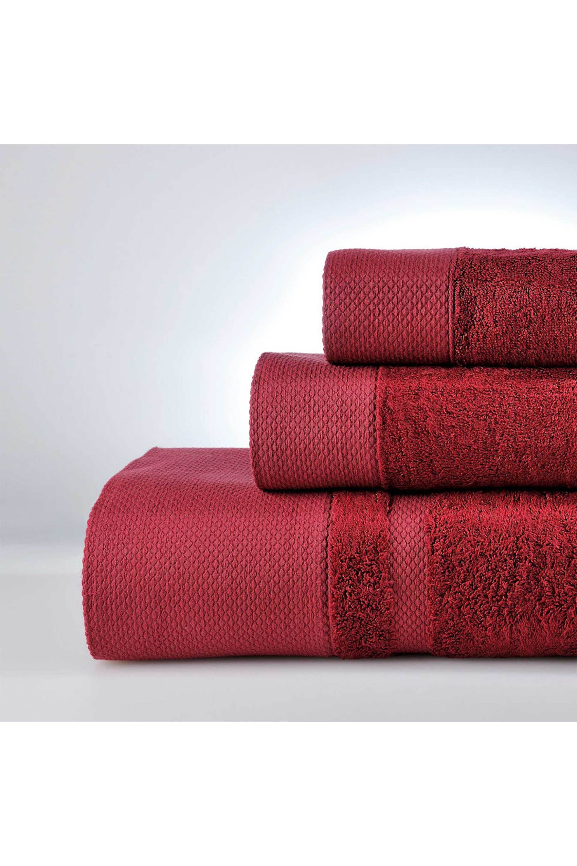 DOWN TOWN Home σετ πετσέτες "New Rosa Burgundy" (3 τεμάχια) - 61-1112 φωτογραφία