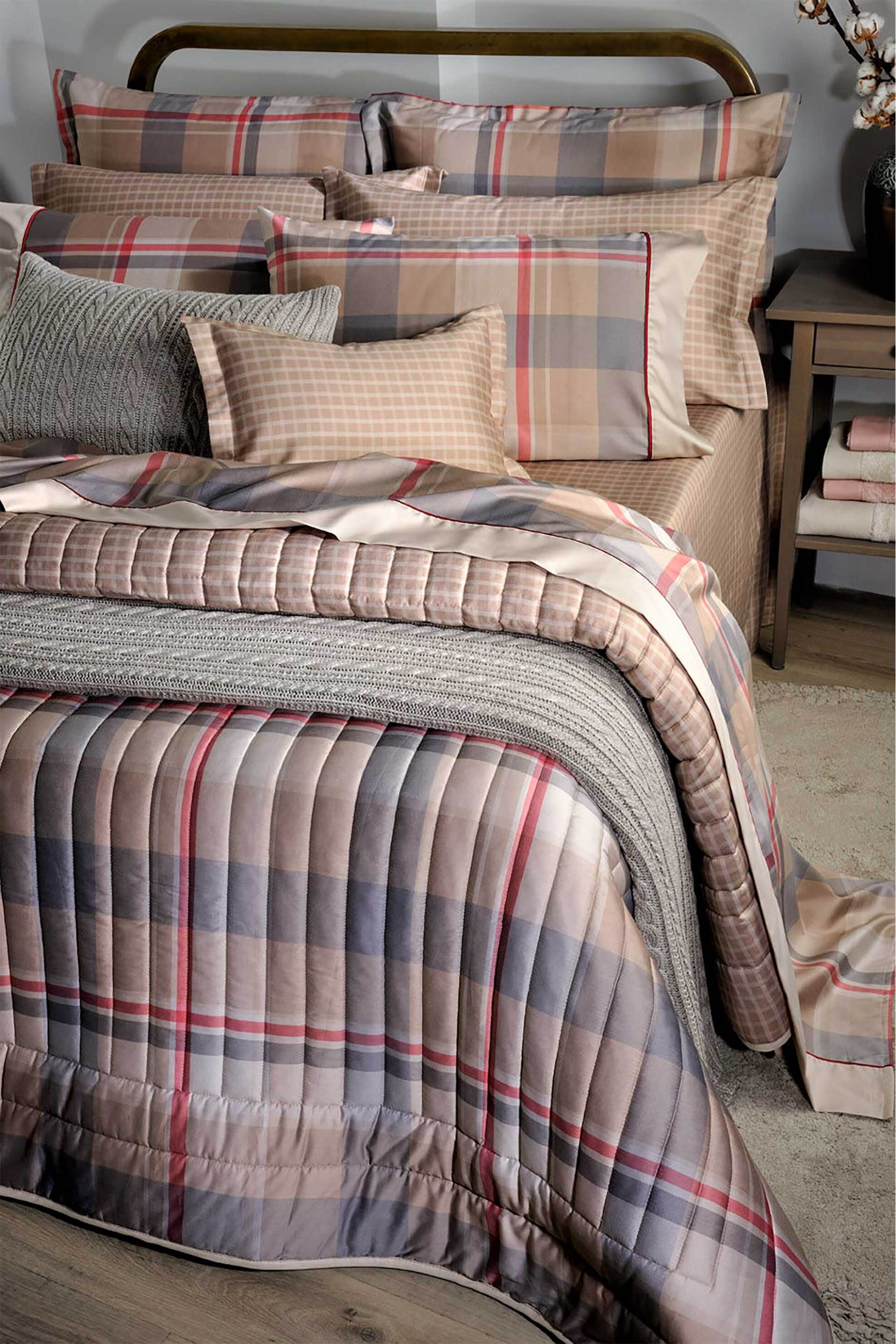 ΣΕΤ ΣΕΝΤΟΝΙΑ DOWN TOWN Home σετ σεντόνια ημίδιπλα και μαξιλαροθήκες "Brady 865 " (4 τεμάχια) - 17-0141