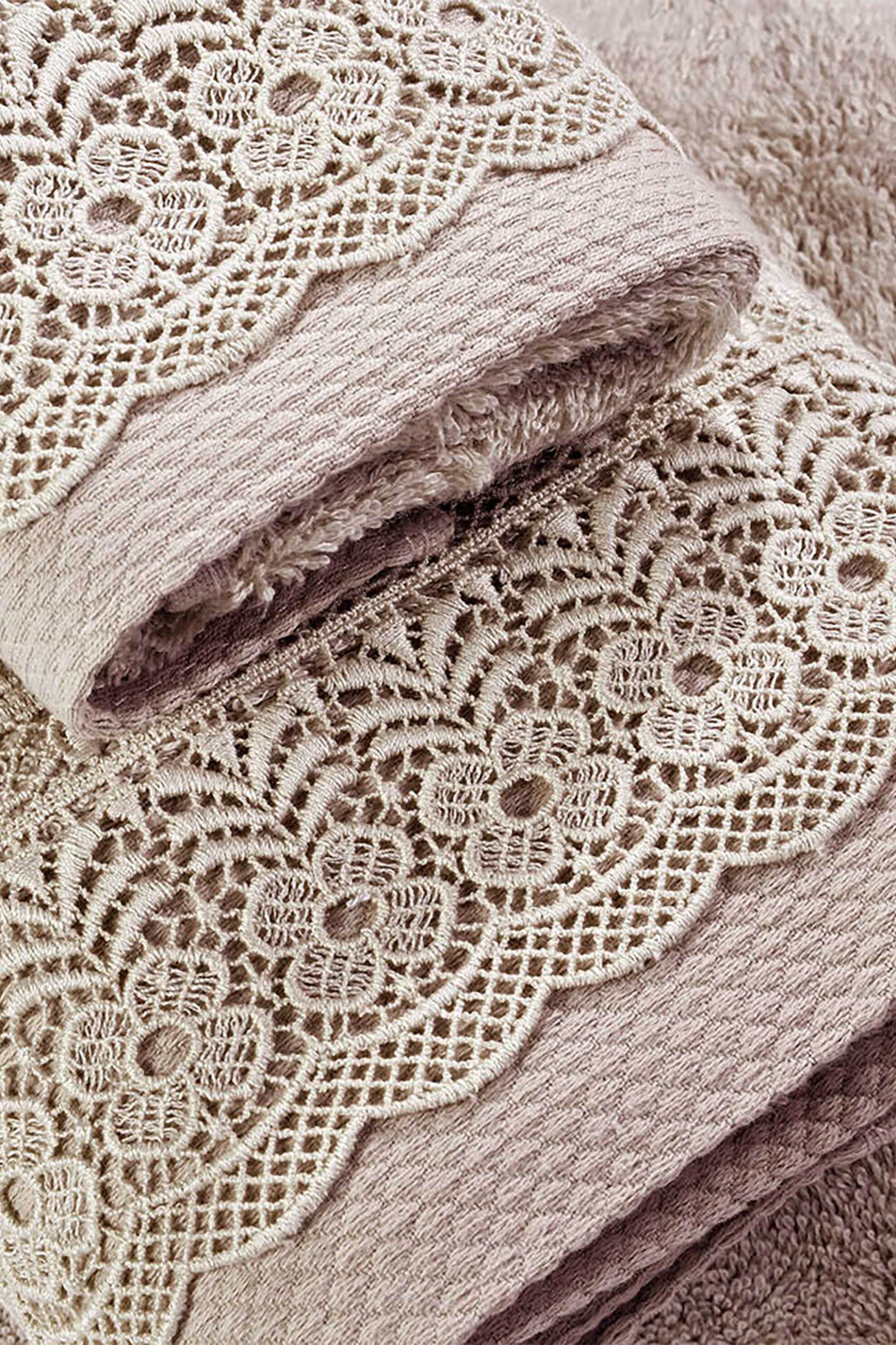 DOWN TOWN HOME DOWN TOWN Home σετ πετσέτες με δαντέλα (3 τεμάχια) - 61-1154